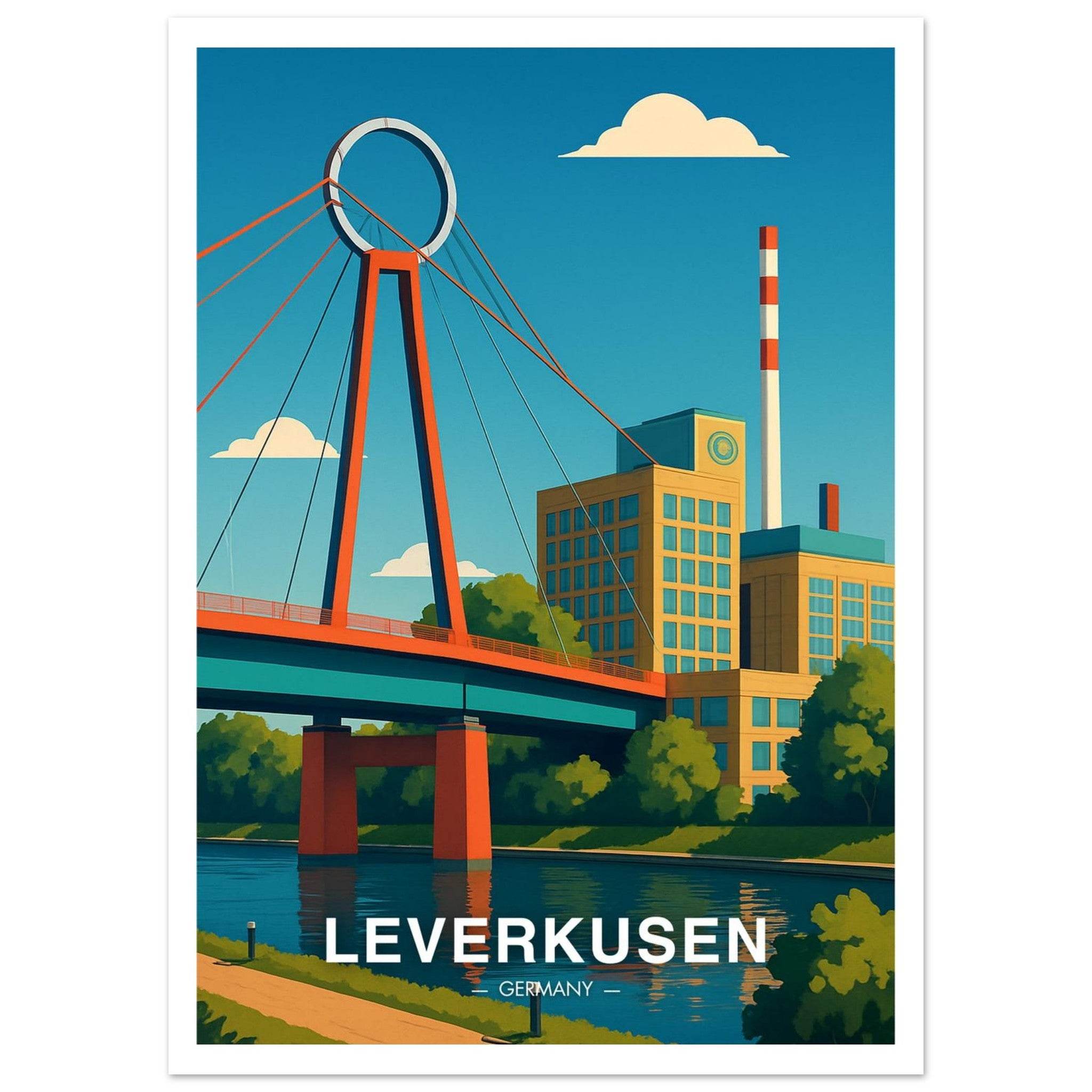Leverkusen Poster - Geoprints