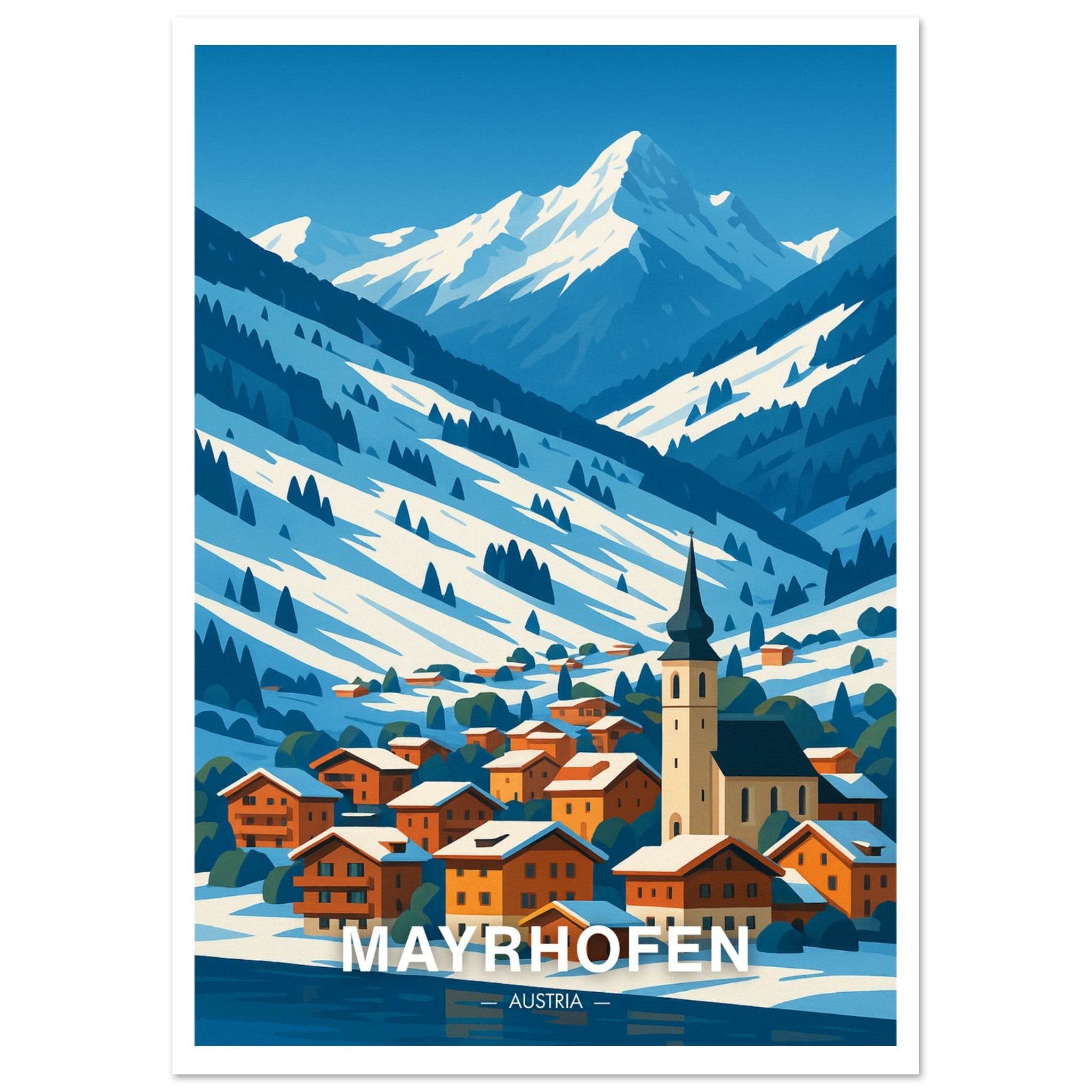 Mayrhofen Poster - Geoprints
