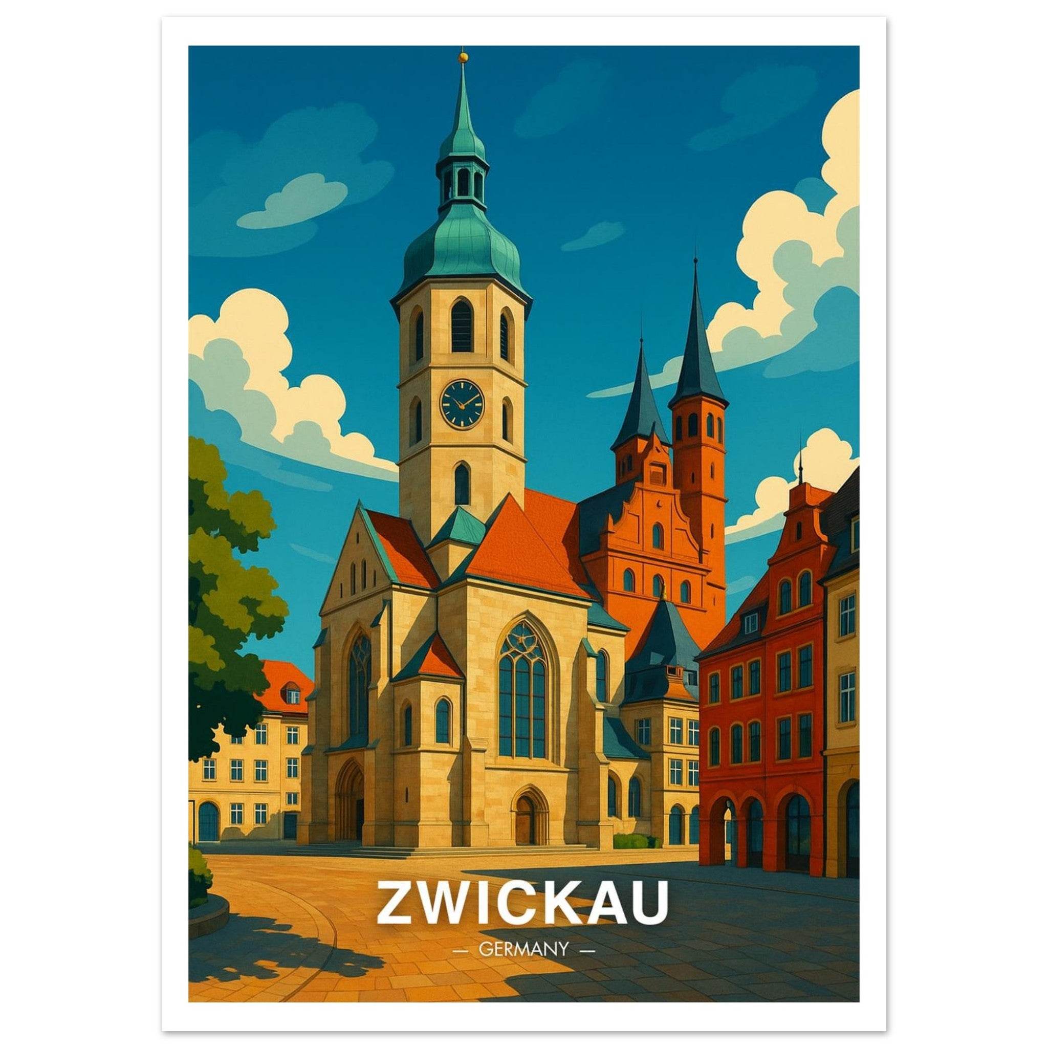 Zwickau Poster - Geoprints