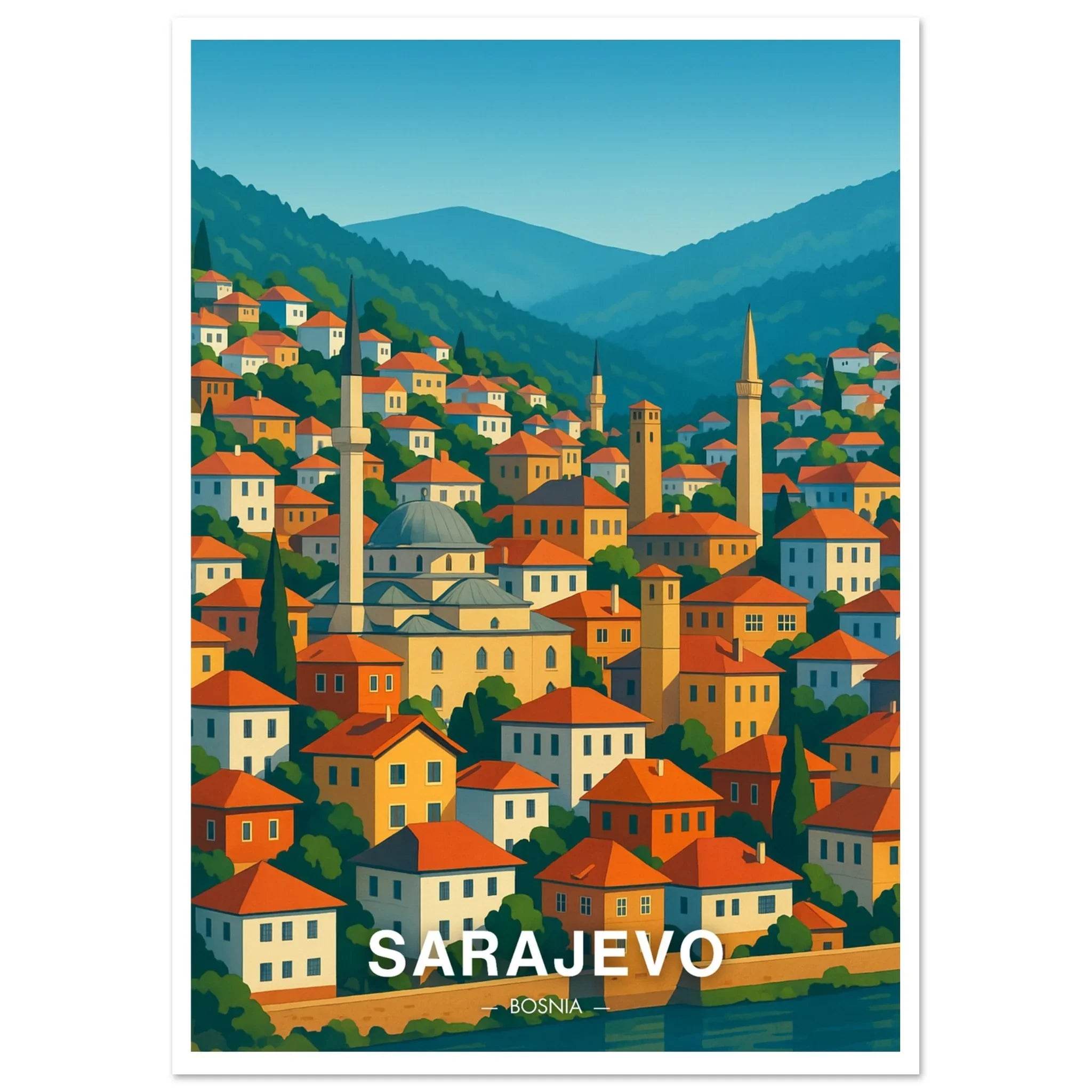 Sarajevo Poster - Geoprints