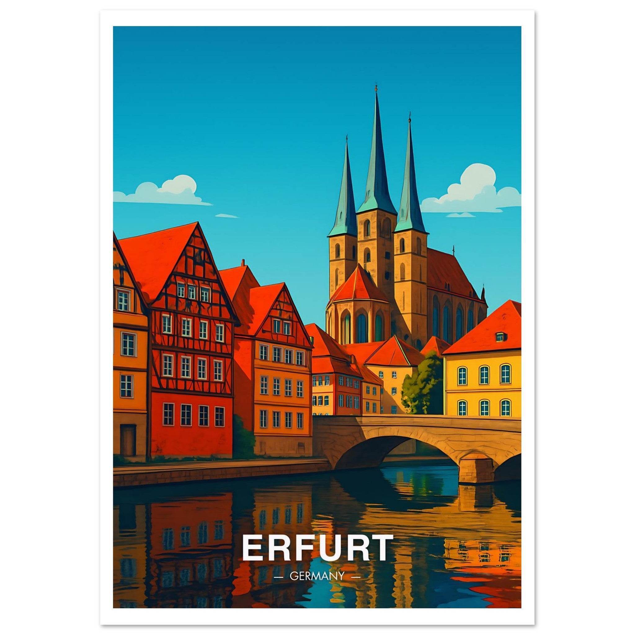 Erfurt Poster - Geoprints