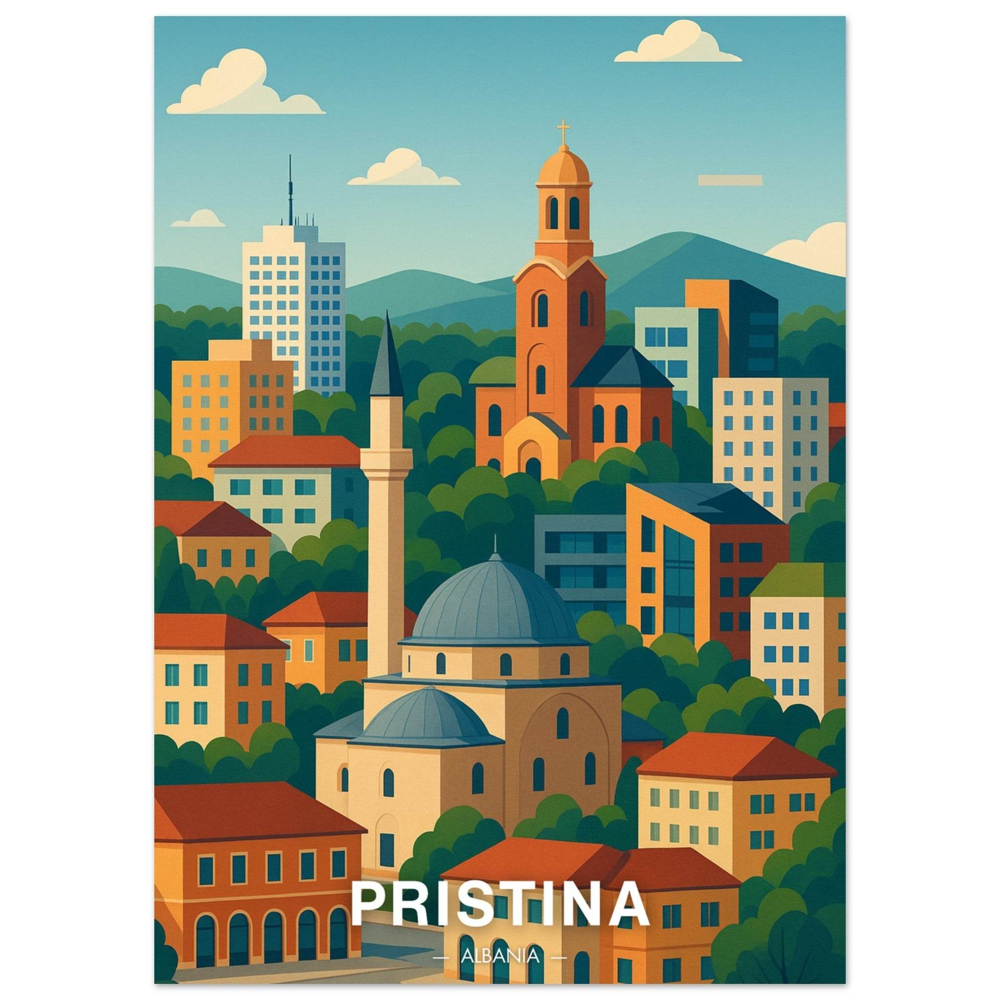 Pristina Poster - Geoprints
