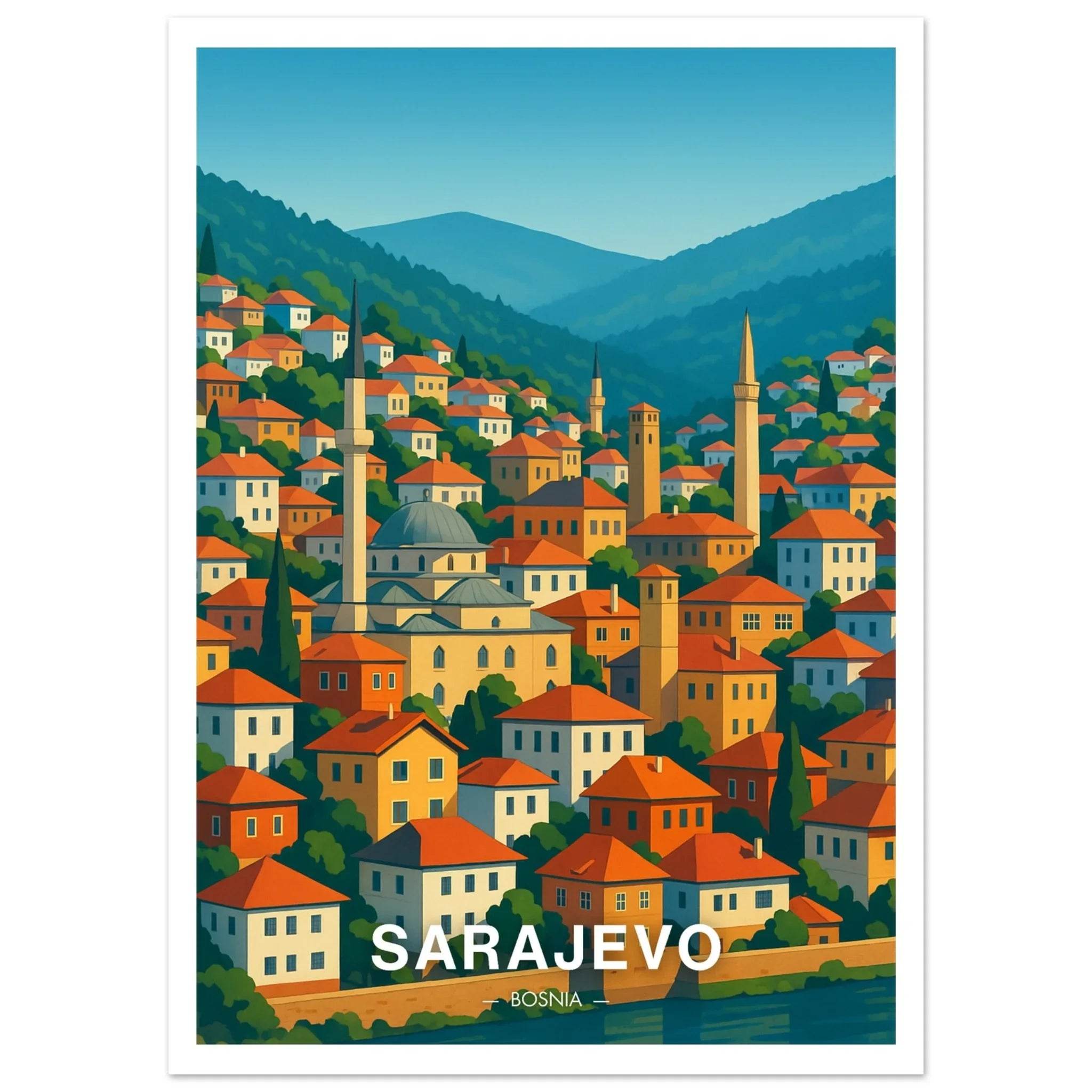 Sarajevo Poster - Geoprints