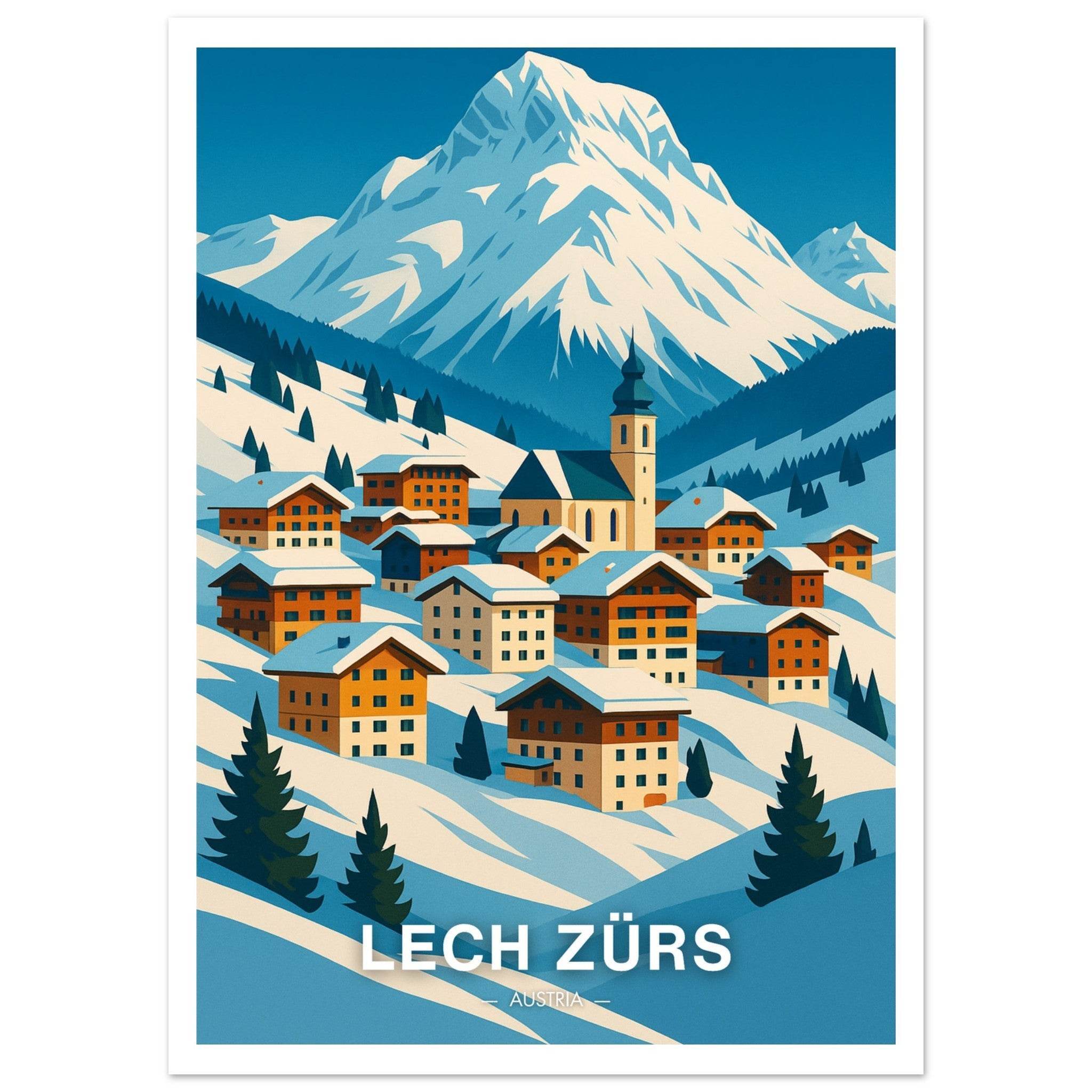 Lech Zürs Poster - Geoprints