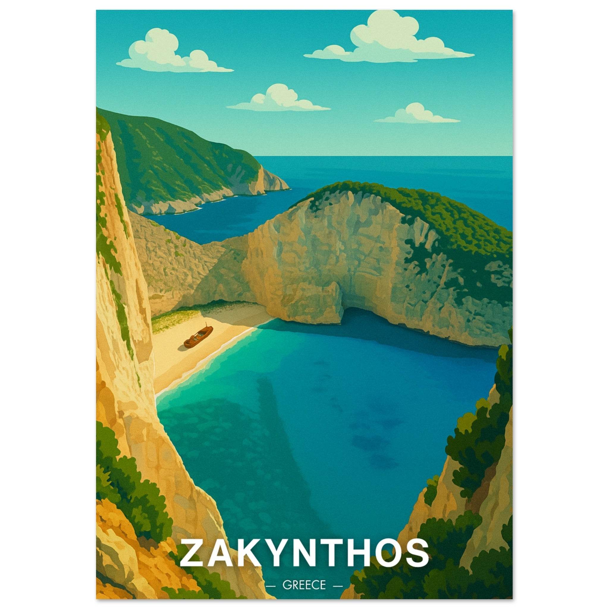 Zakynthos Poster - Geoprints
