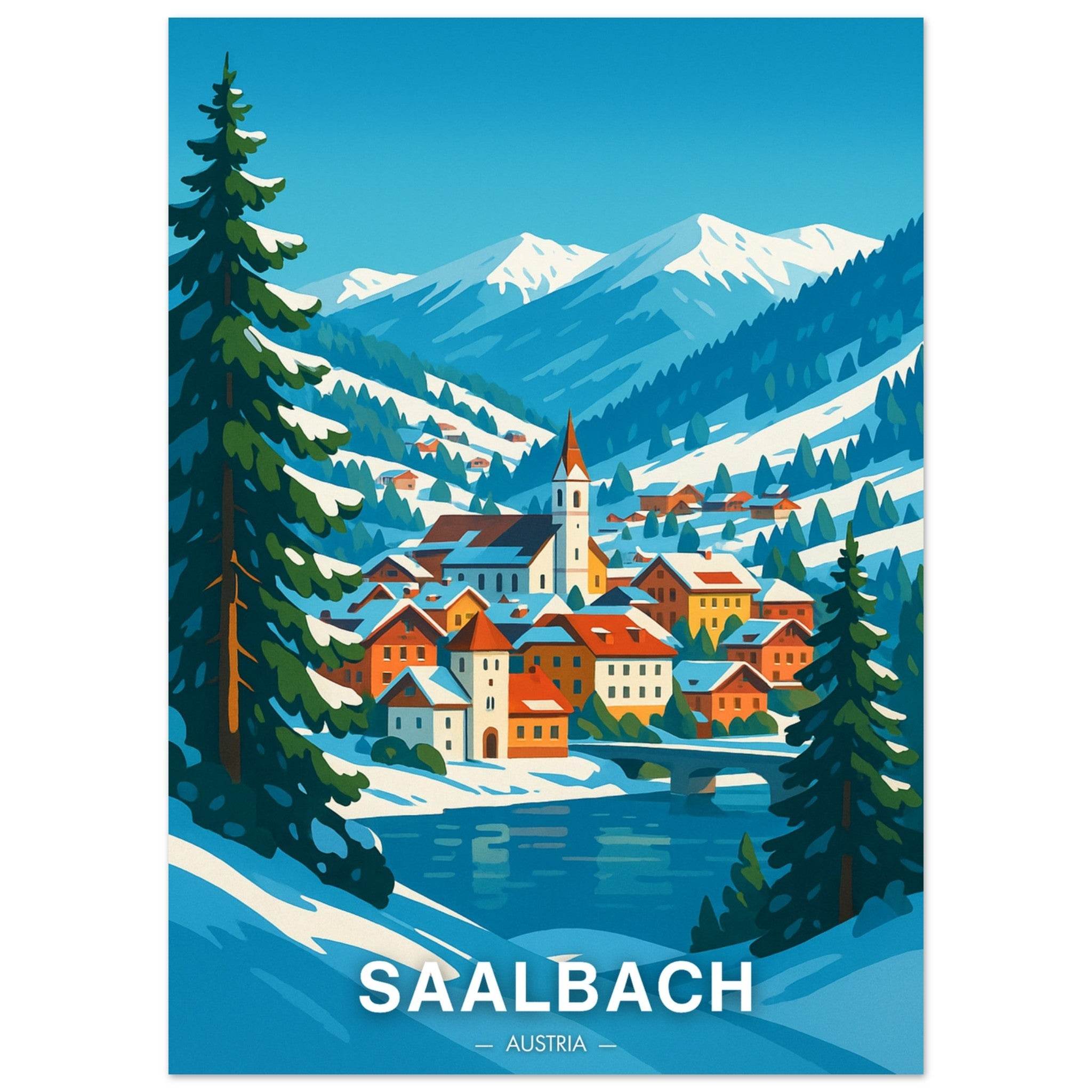 Saalbach Poster - Geoprints