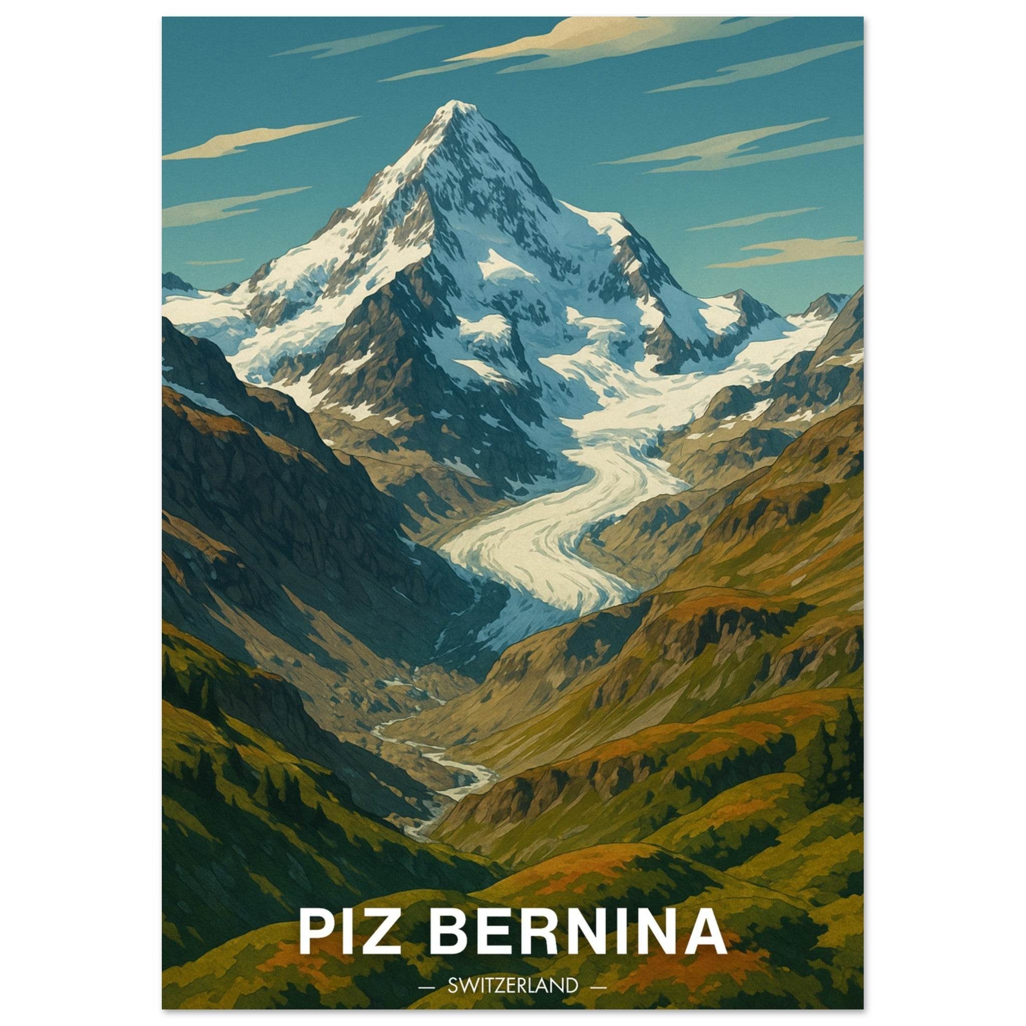 Piz Bernina Poster - Geoprints