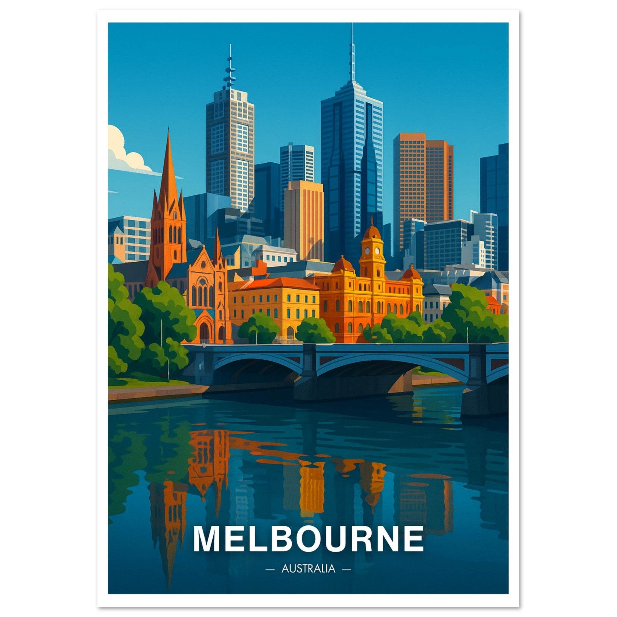 Melbourne Poster - Geoprints