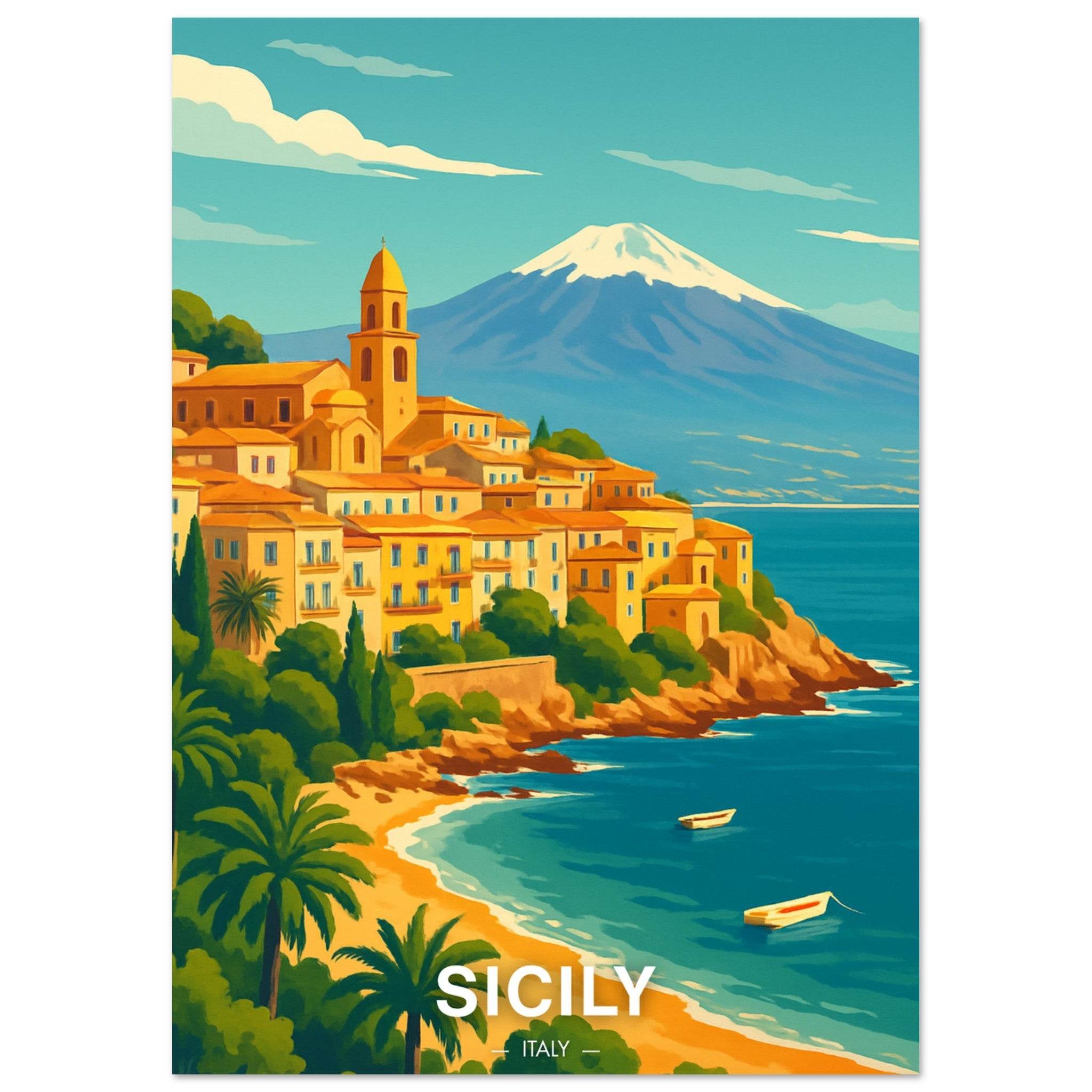 Sizilien Poster - Geoprints