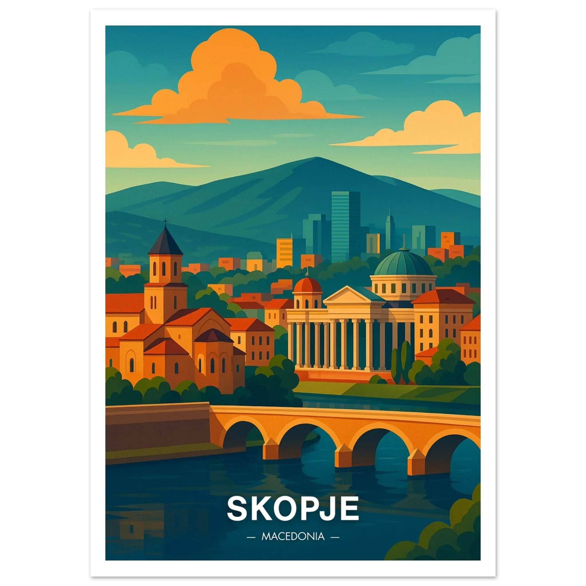 Skopje Poster - Geoprints