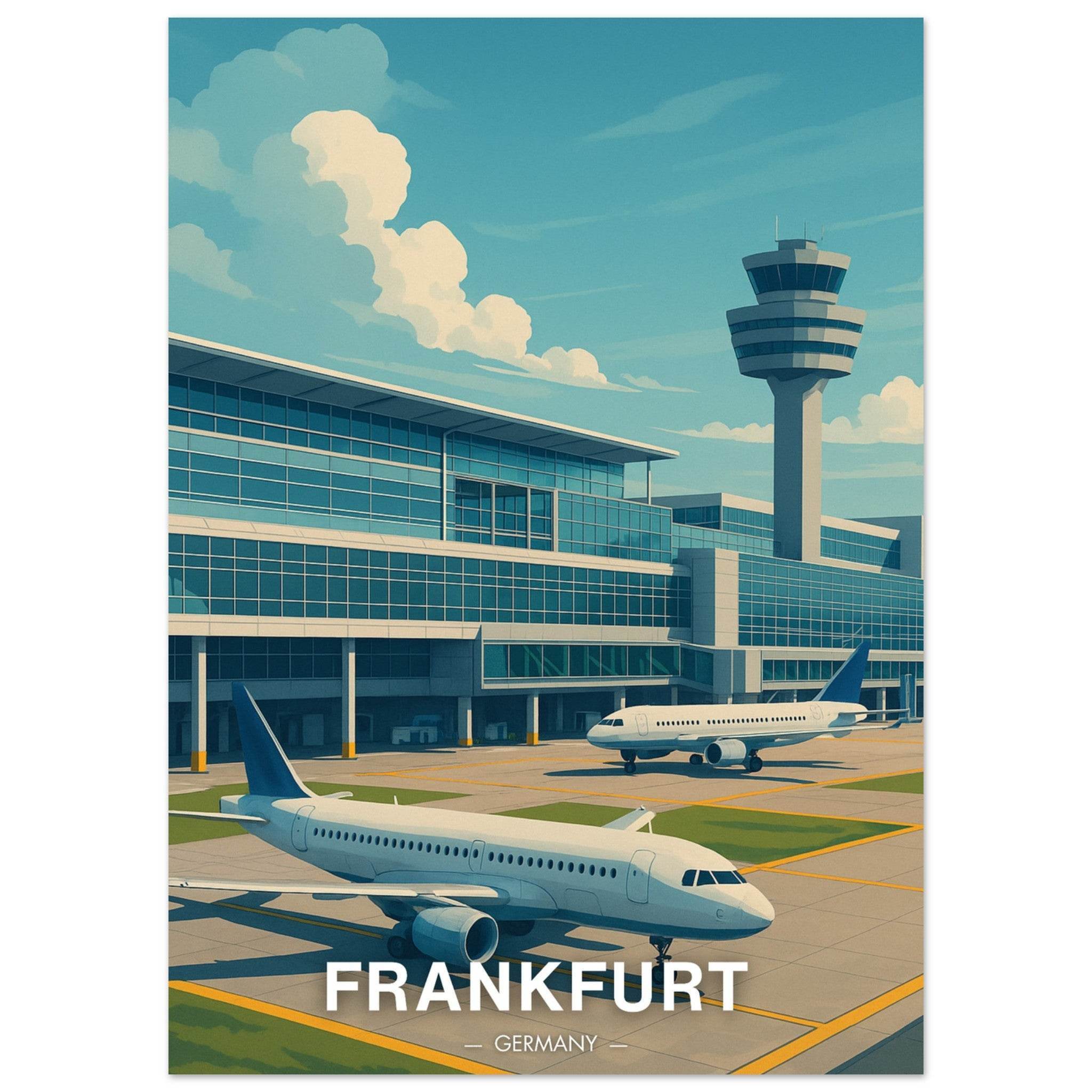 Frankfurt Flughafen Poster - Geoprints
