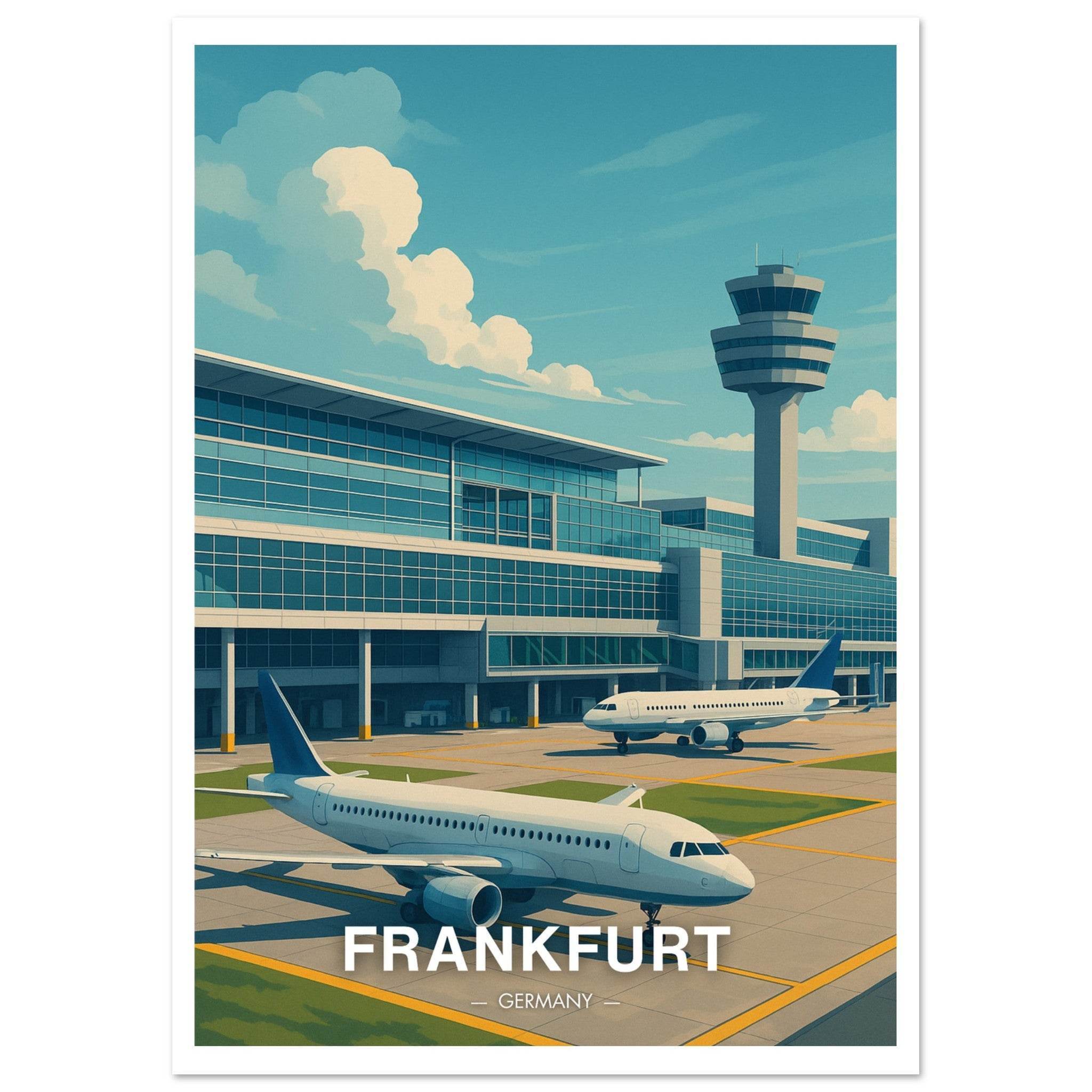 Frankfurt Flughafen Poster - Geoprints