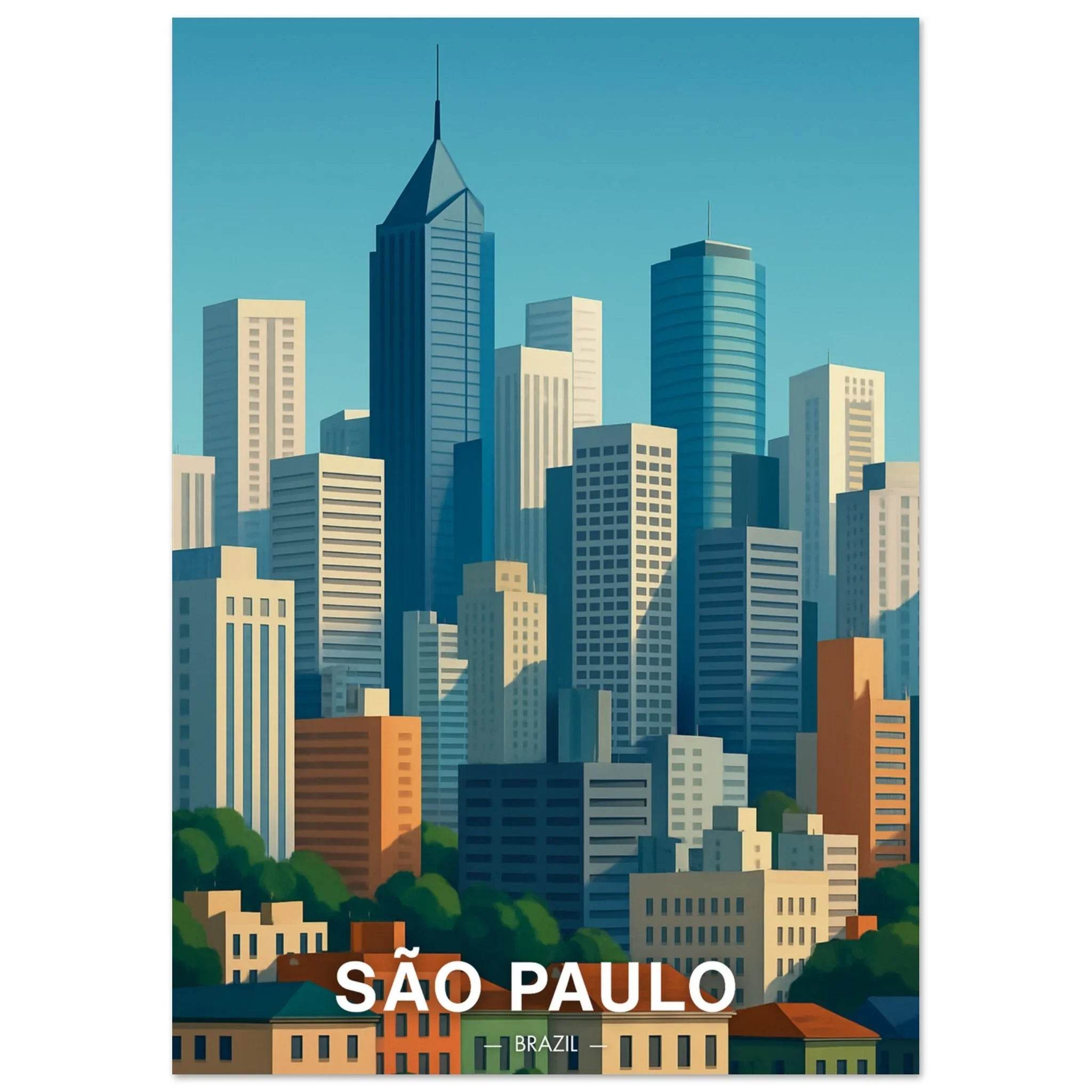 Sao Paulo Poster - Geoprints