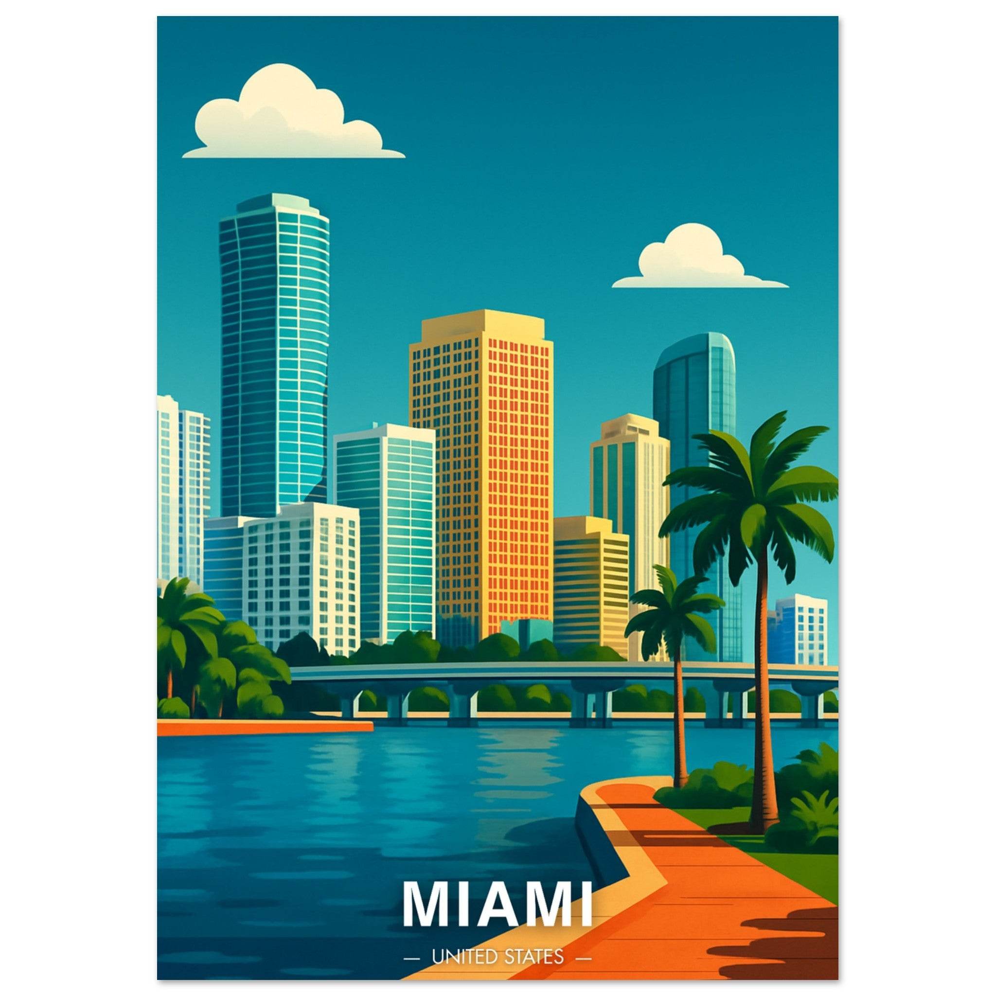 Miami Poster - Geoprints