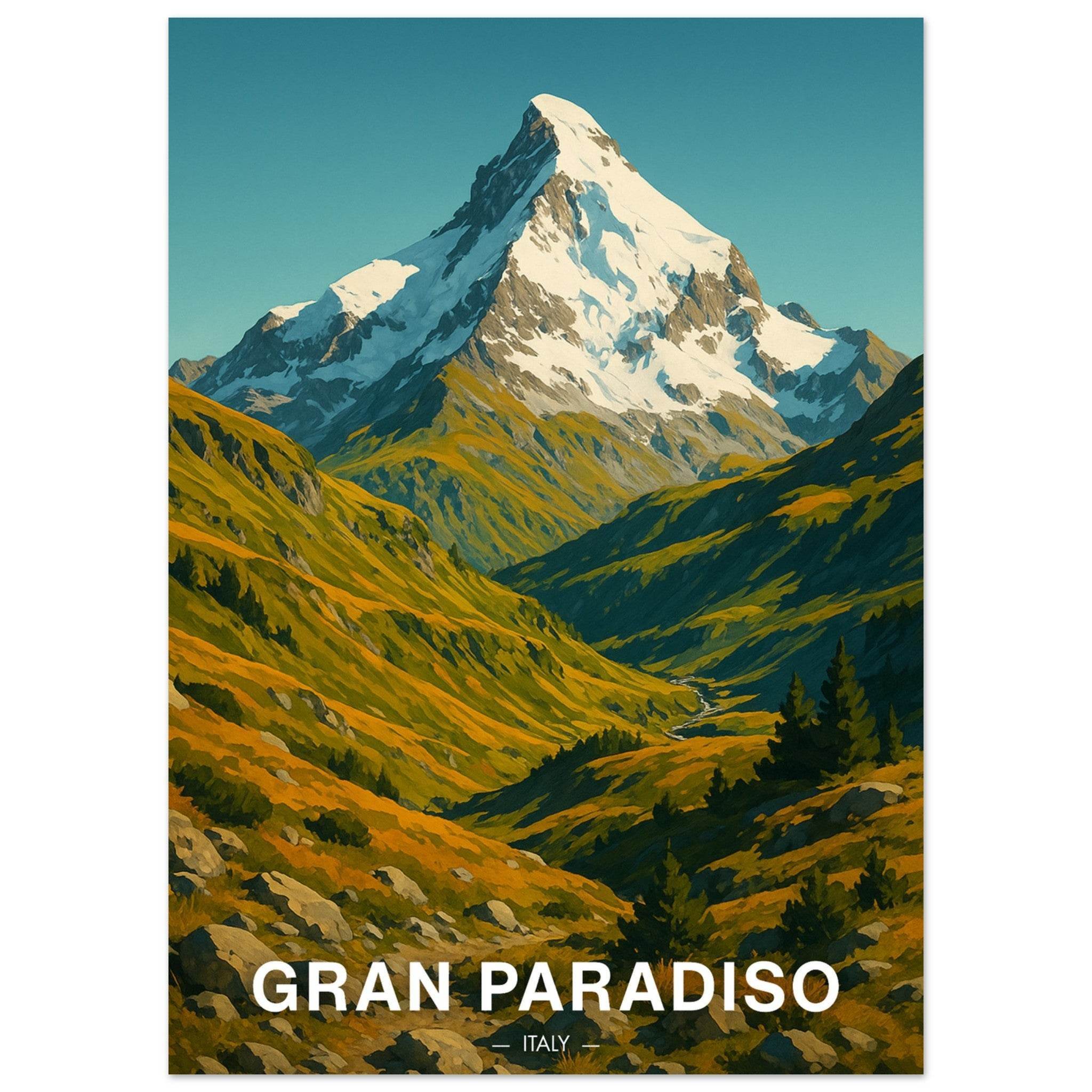 Gran Paradiso Poster - Geoprints