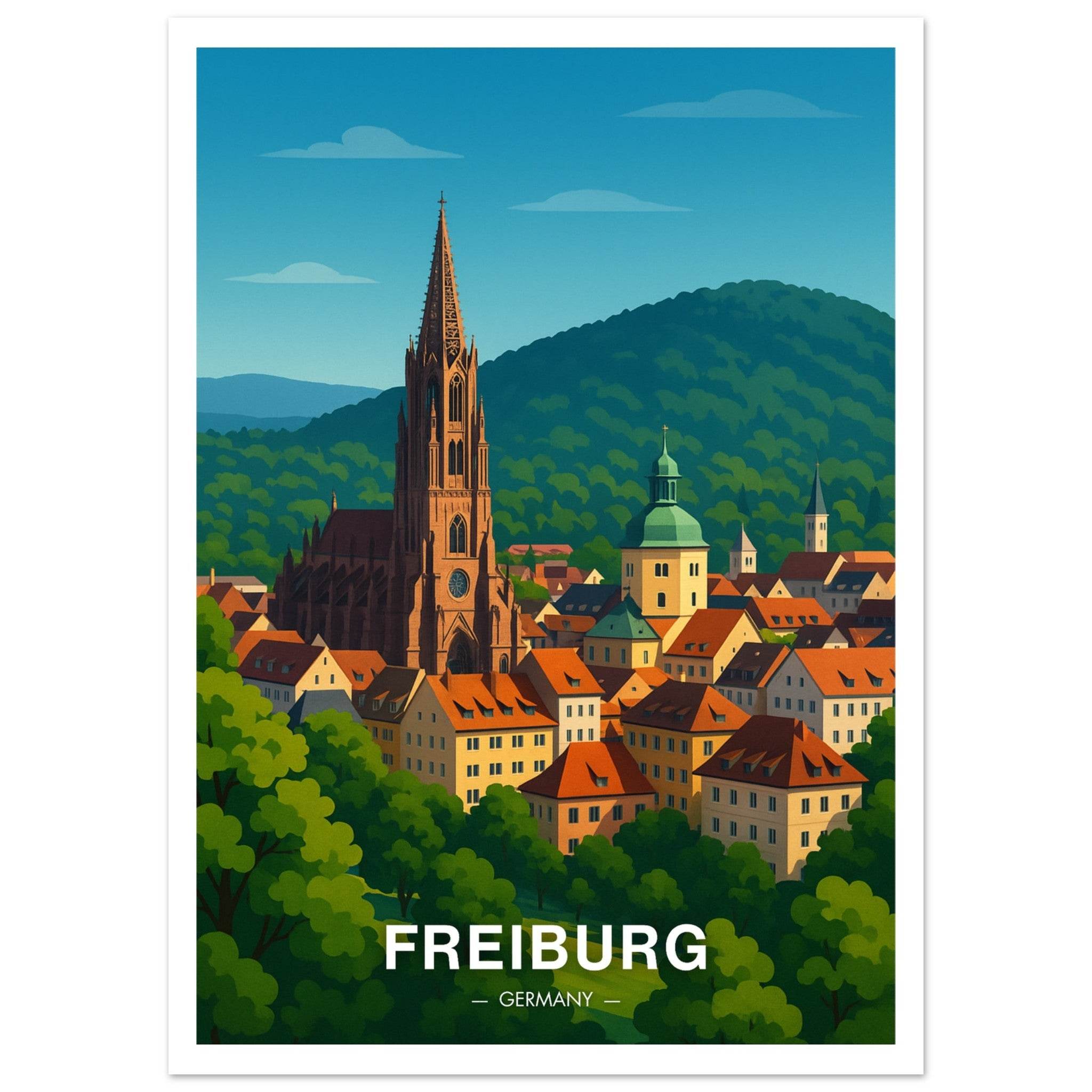 Freiburg Poster - Geoprints