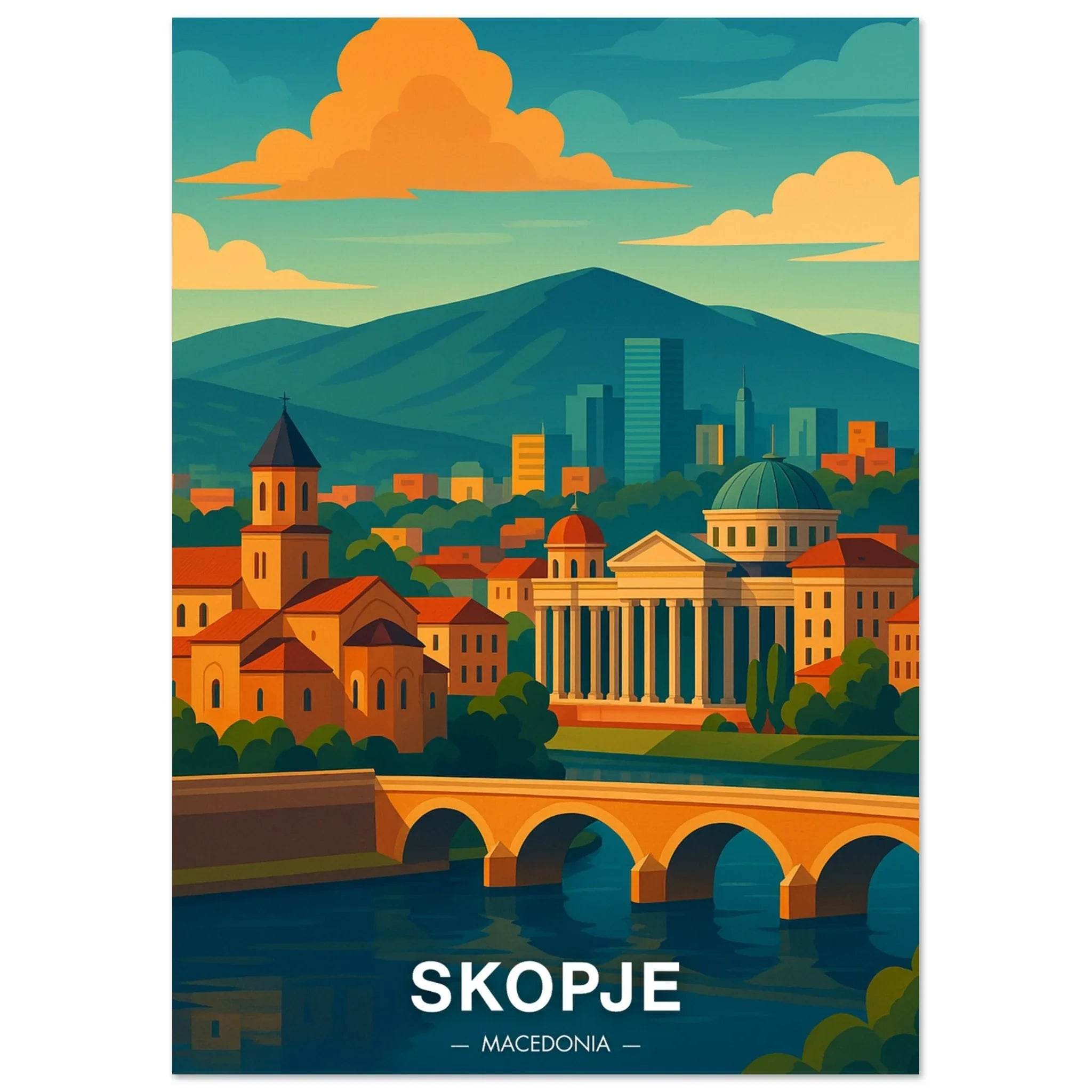 Skopje Poster - Geoprints