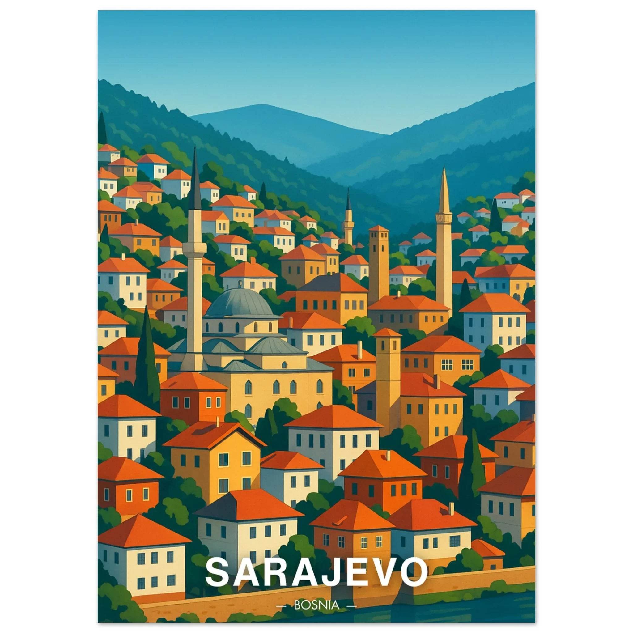Sarajevo Poster - Geoprints