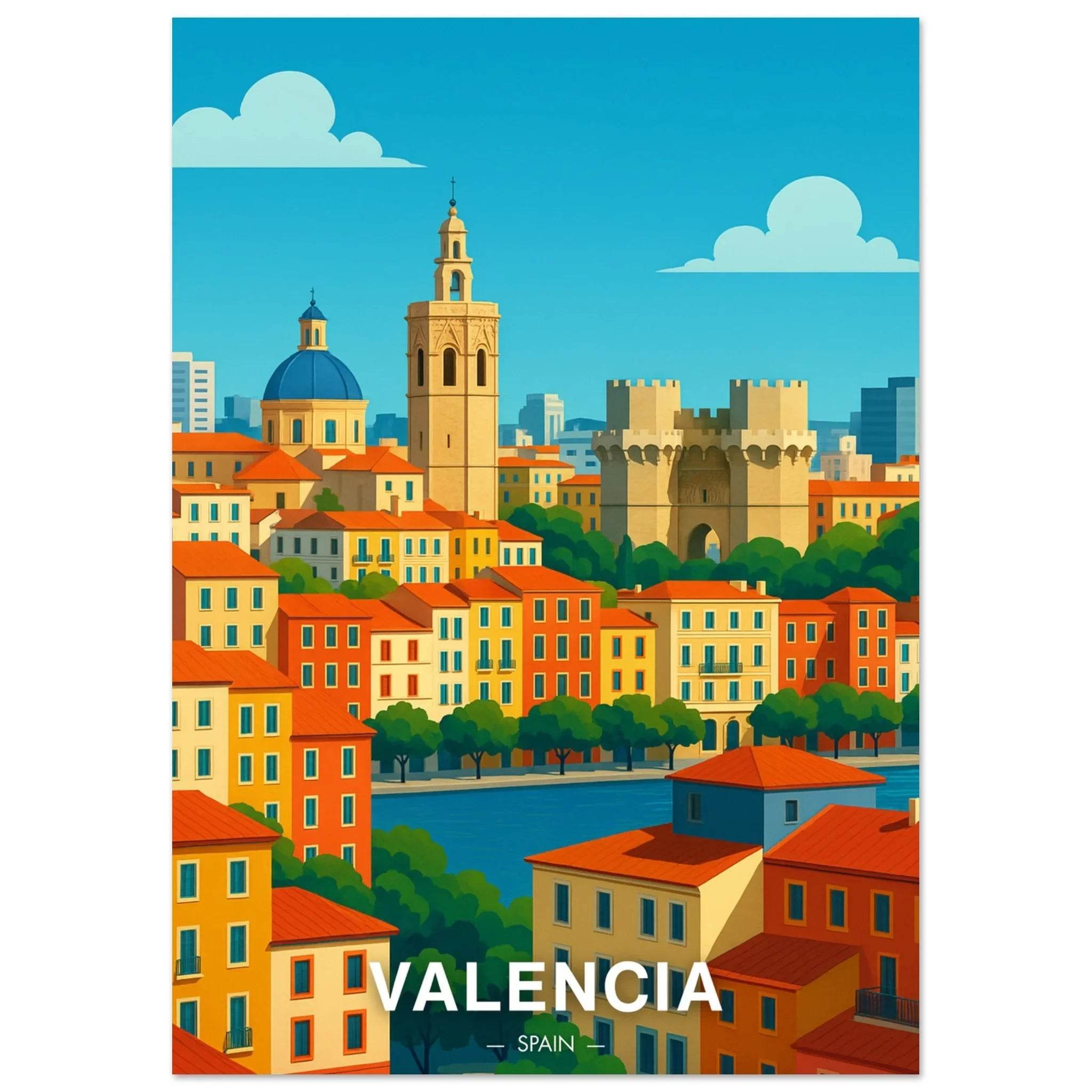 Valencia Poster - Geoprints