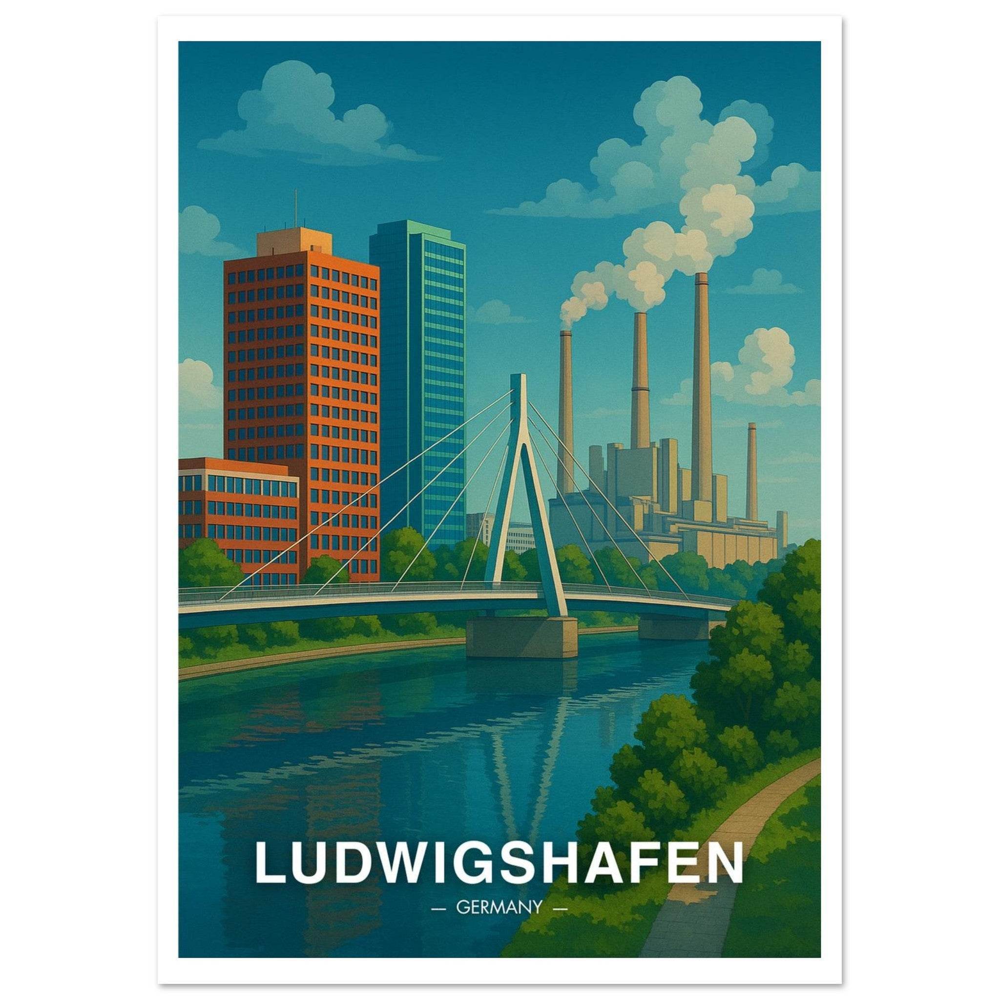 Ludwigshafen Poster - Geoprints