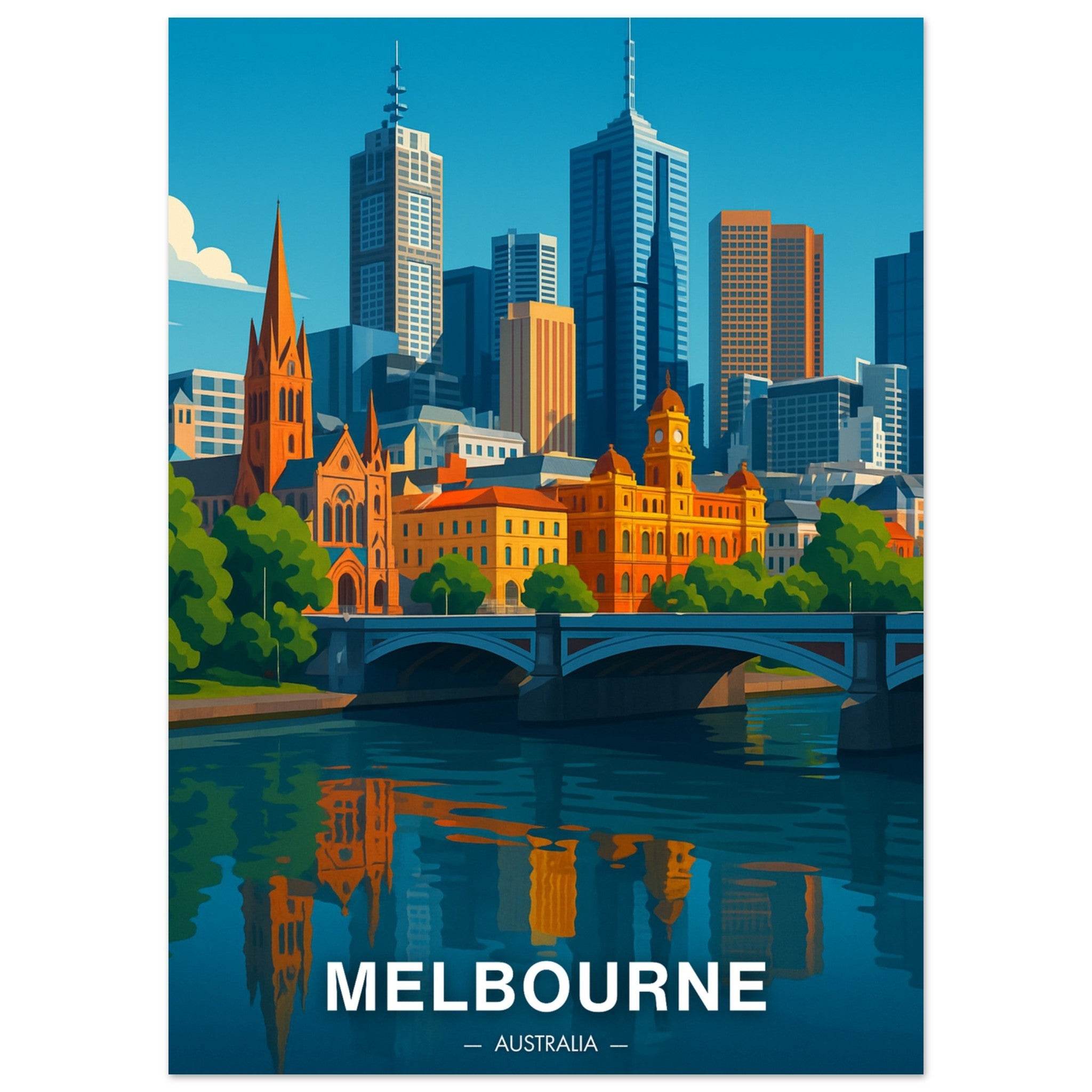 Melbourne Poster - Geoprints