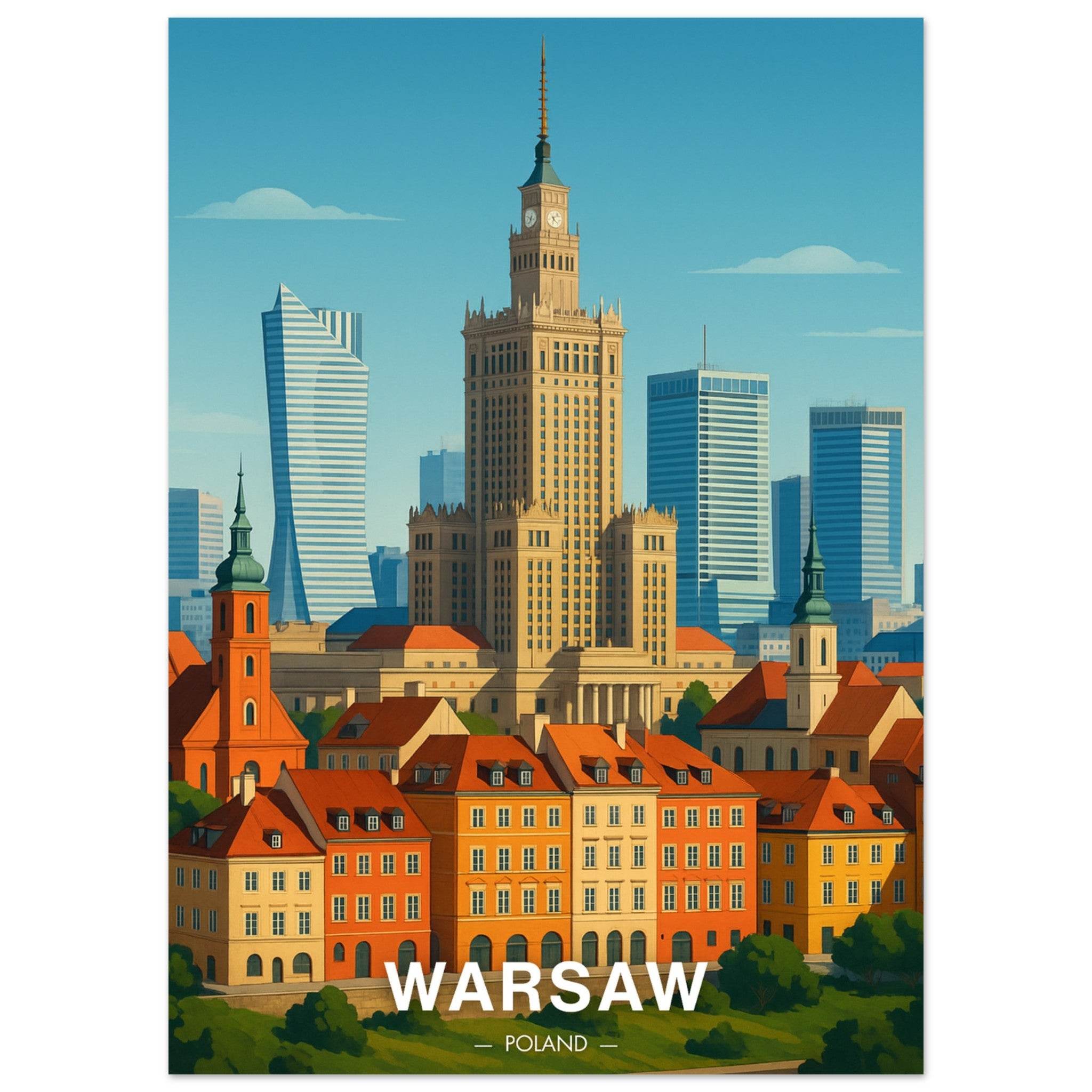 Warschau Poster - Geoprints