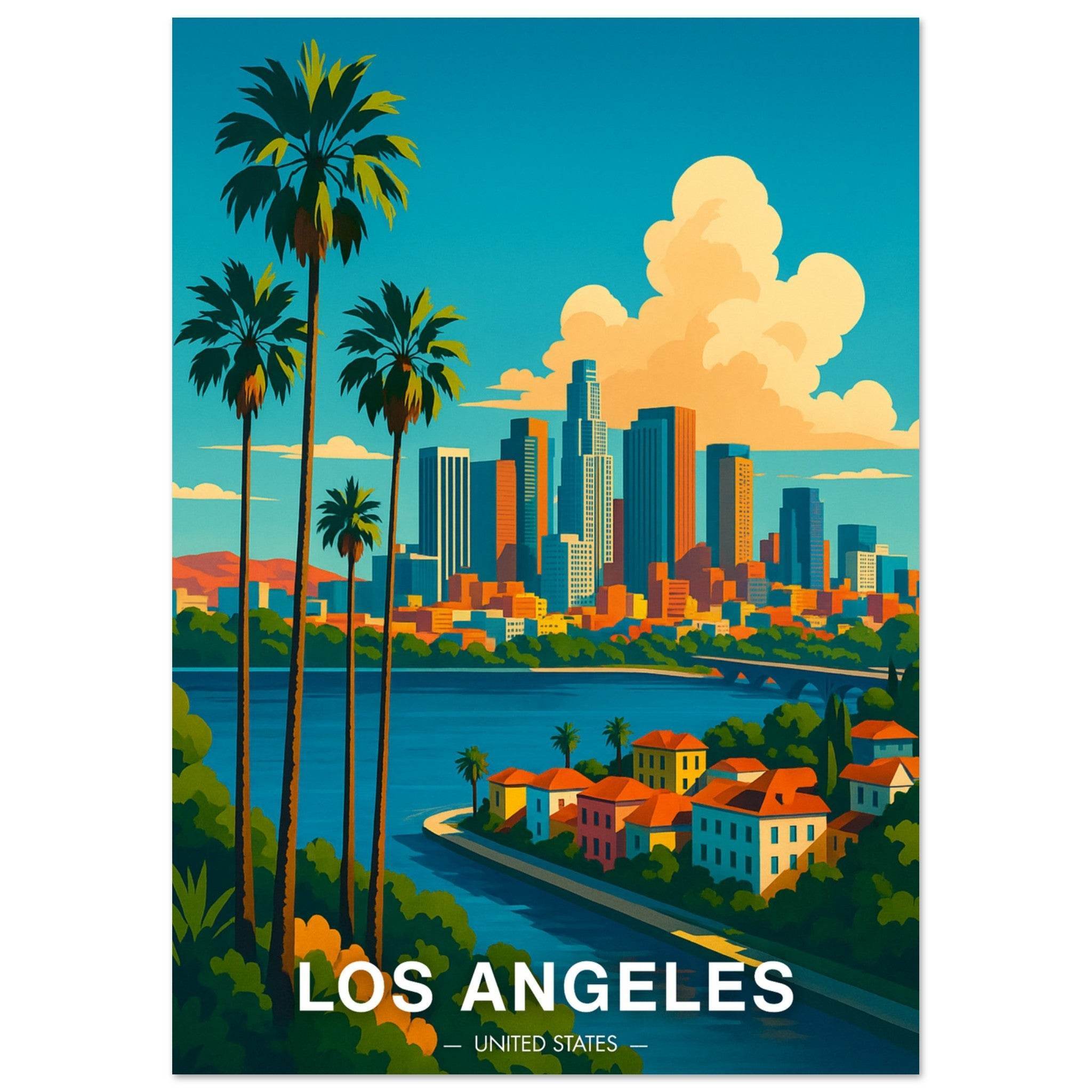 Los Angeles Poster - Geoprints