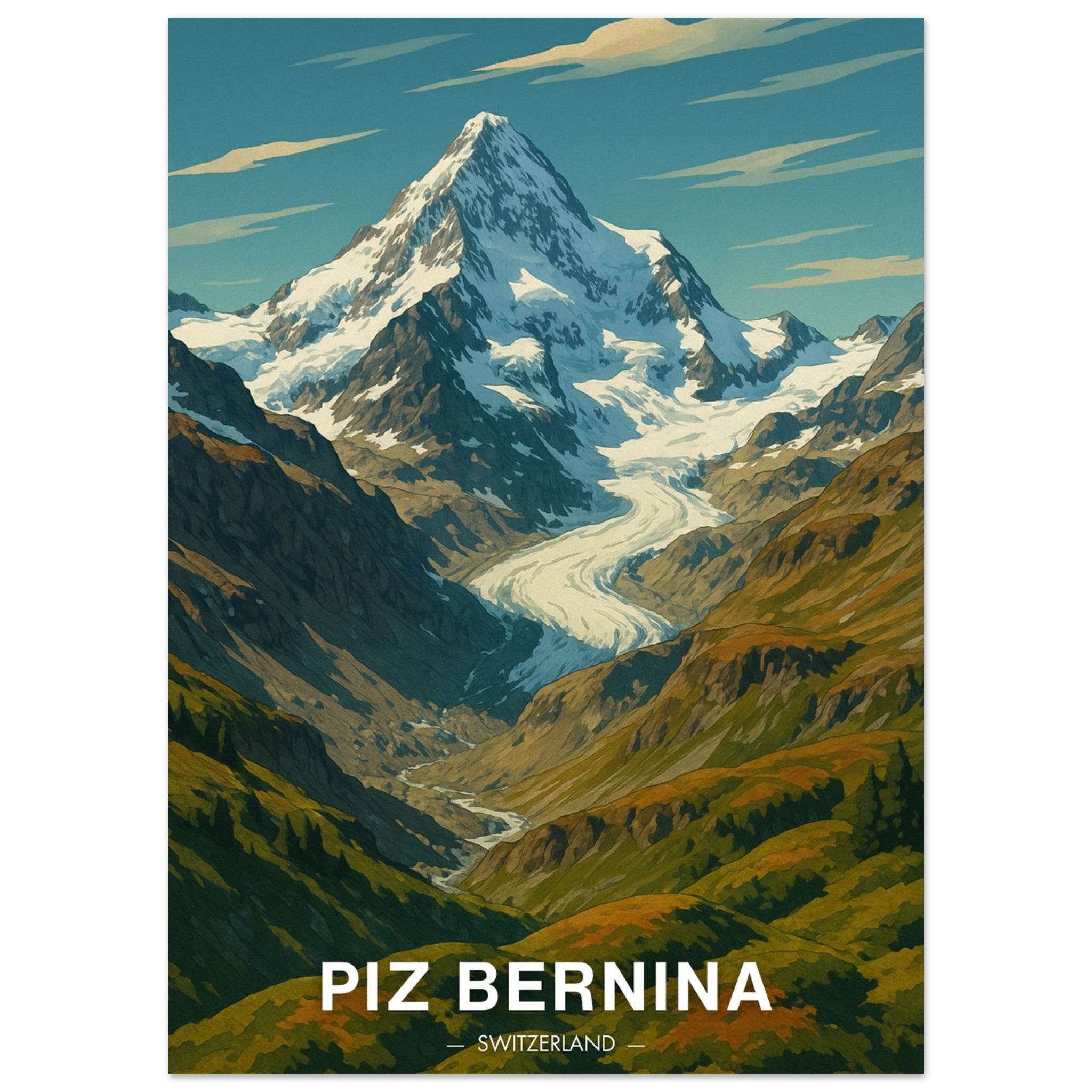 Piz Bernina Poster - Geoprints