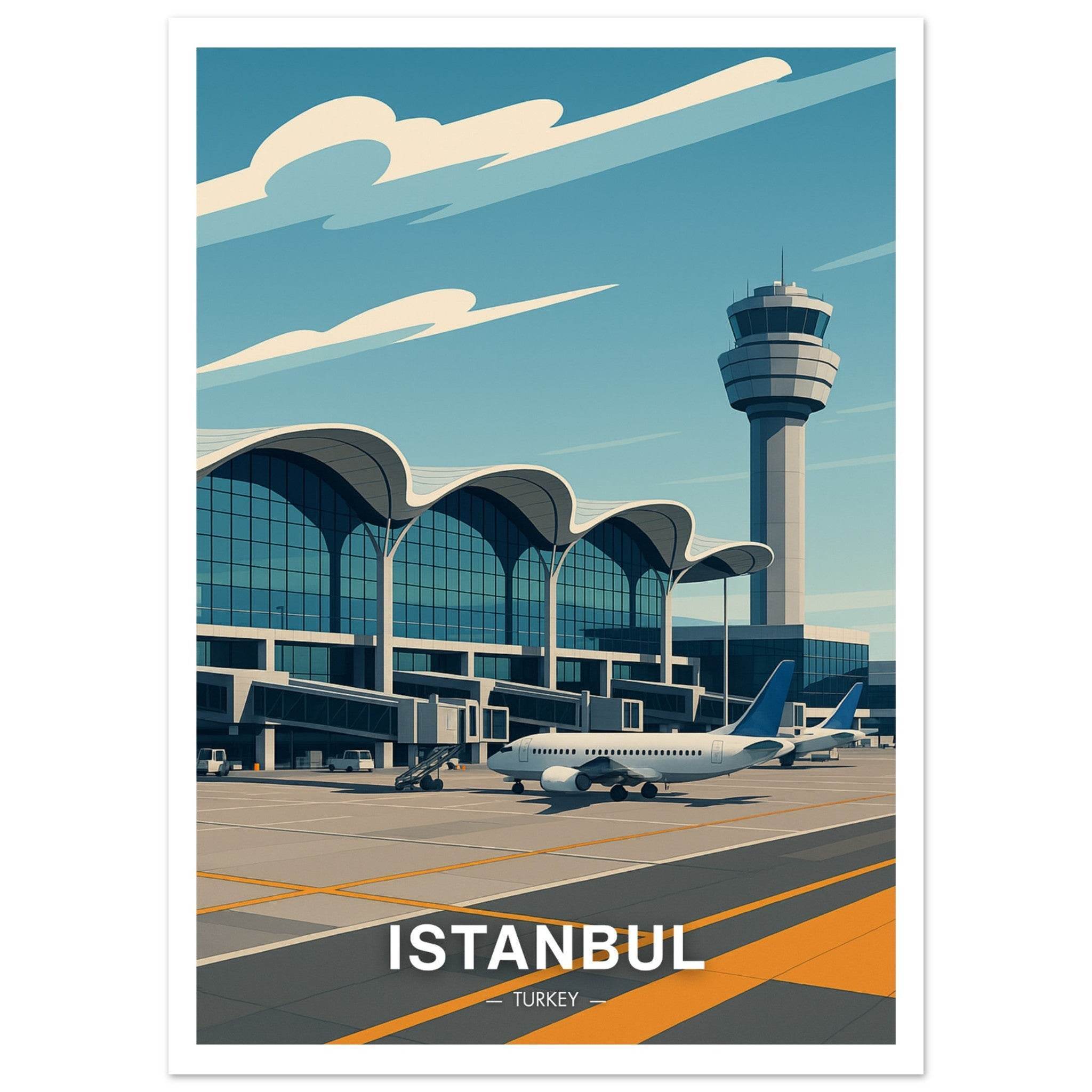 Istanbul Flughafen Poster - Geoprints