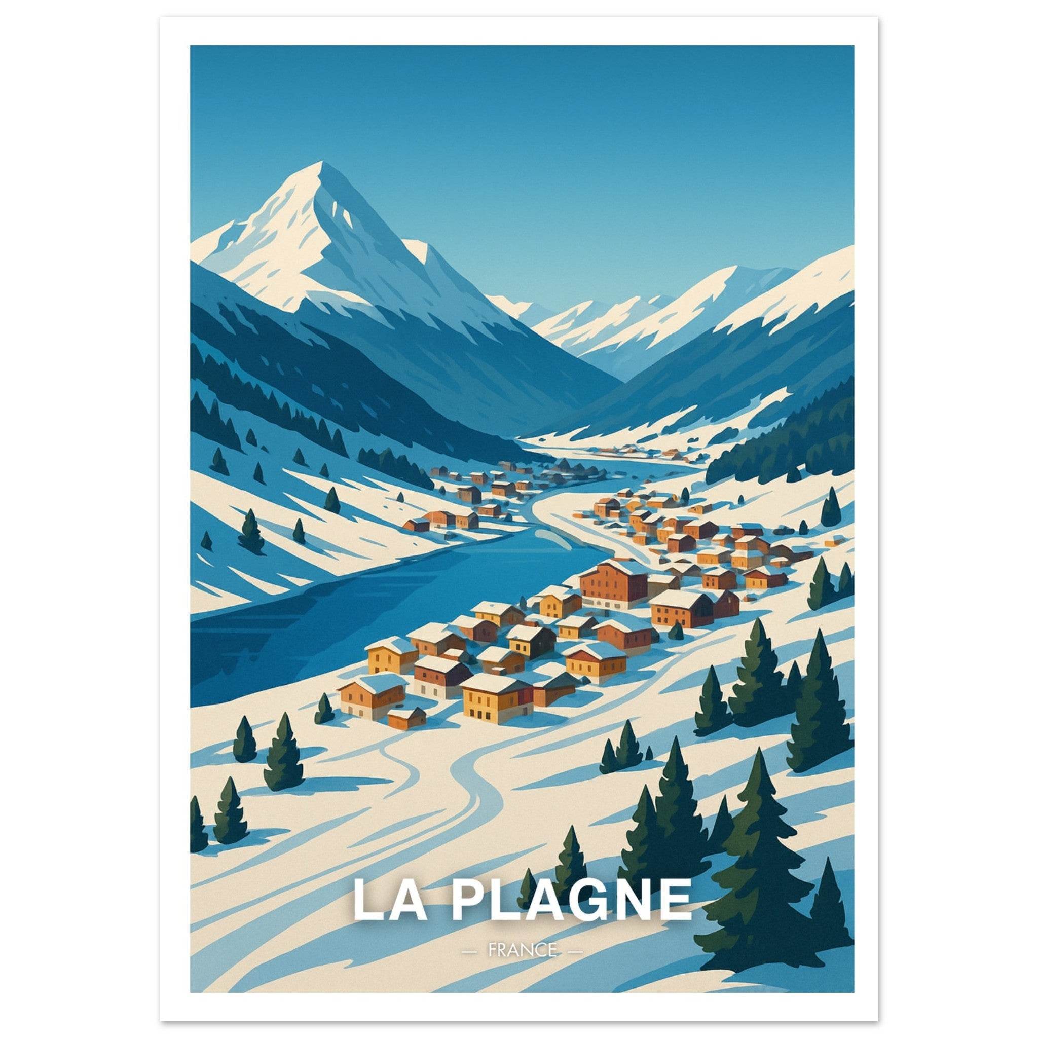 La Plagne Poster - Geoprints