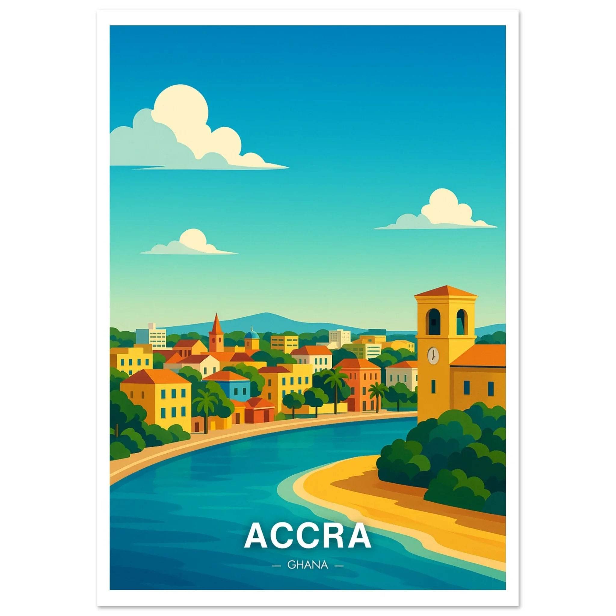 Accra Poster - Geoprints
