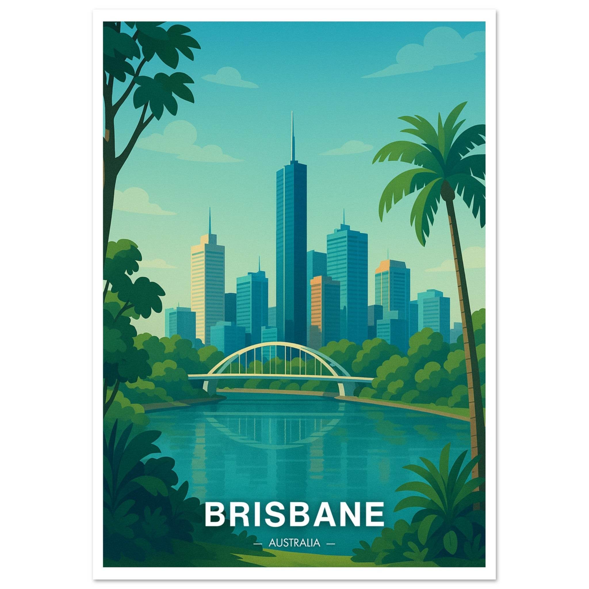 Brisbane Poster - Geoprints