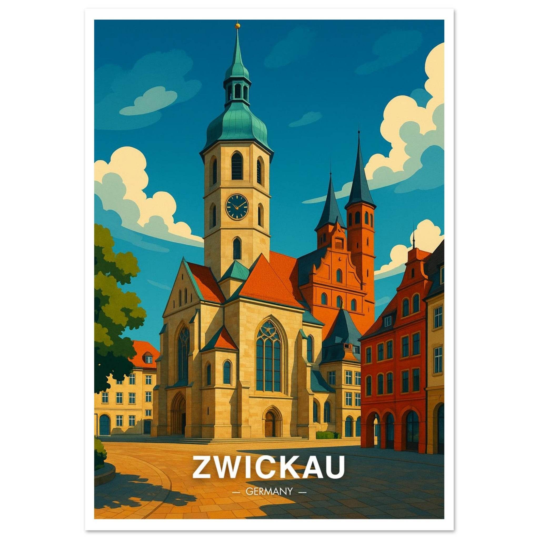 Zwickau Poster - Geoprints