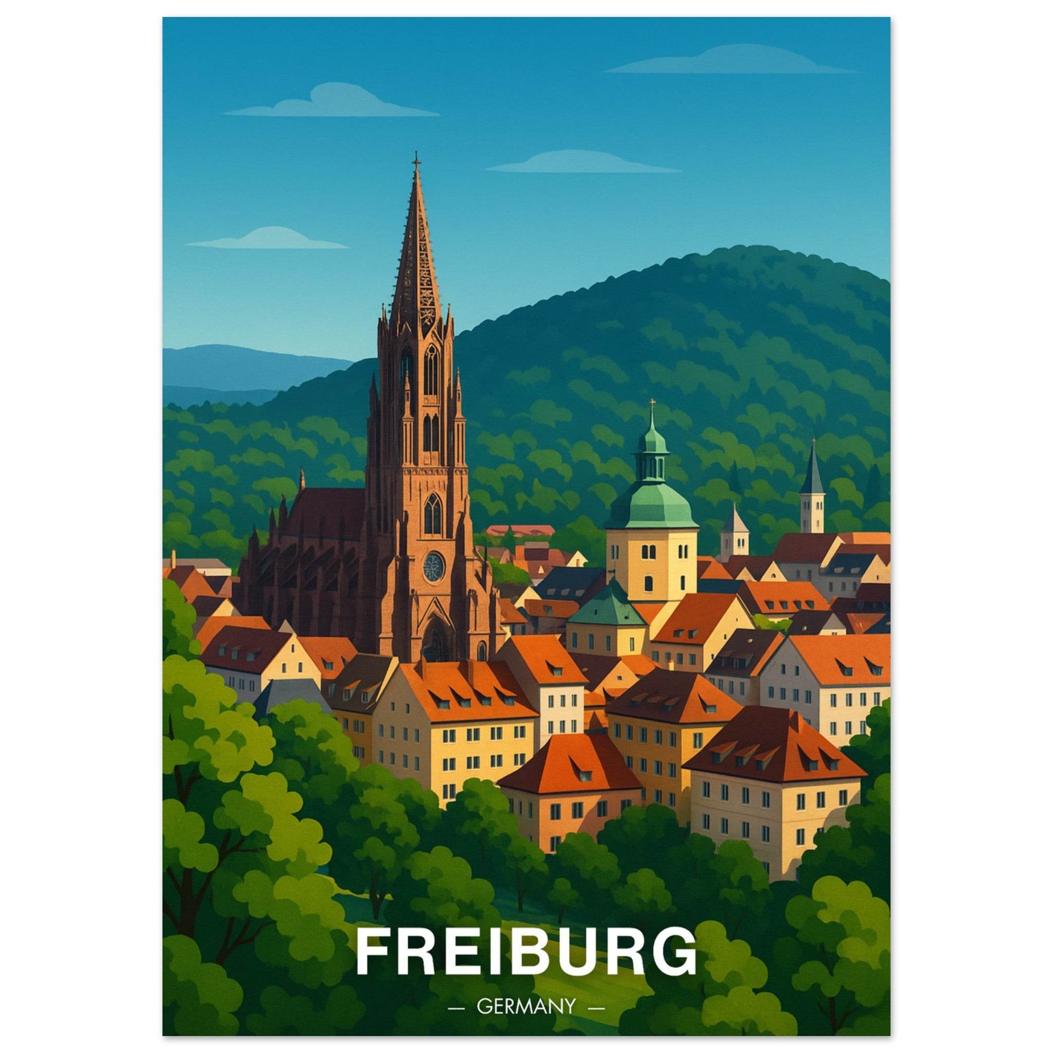 Freiburg Poster - Geoprints
