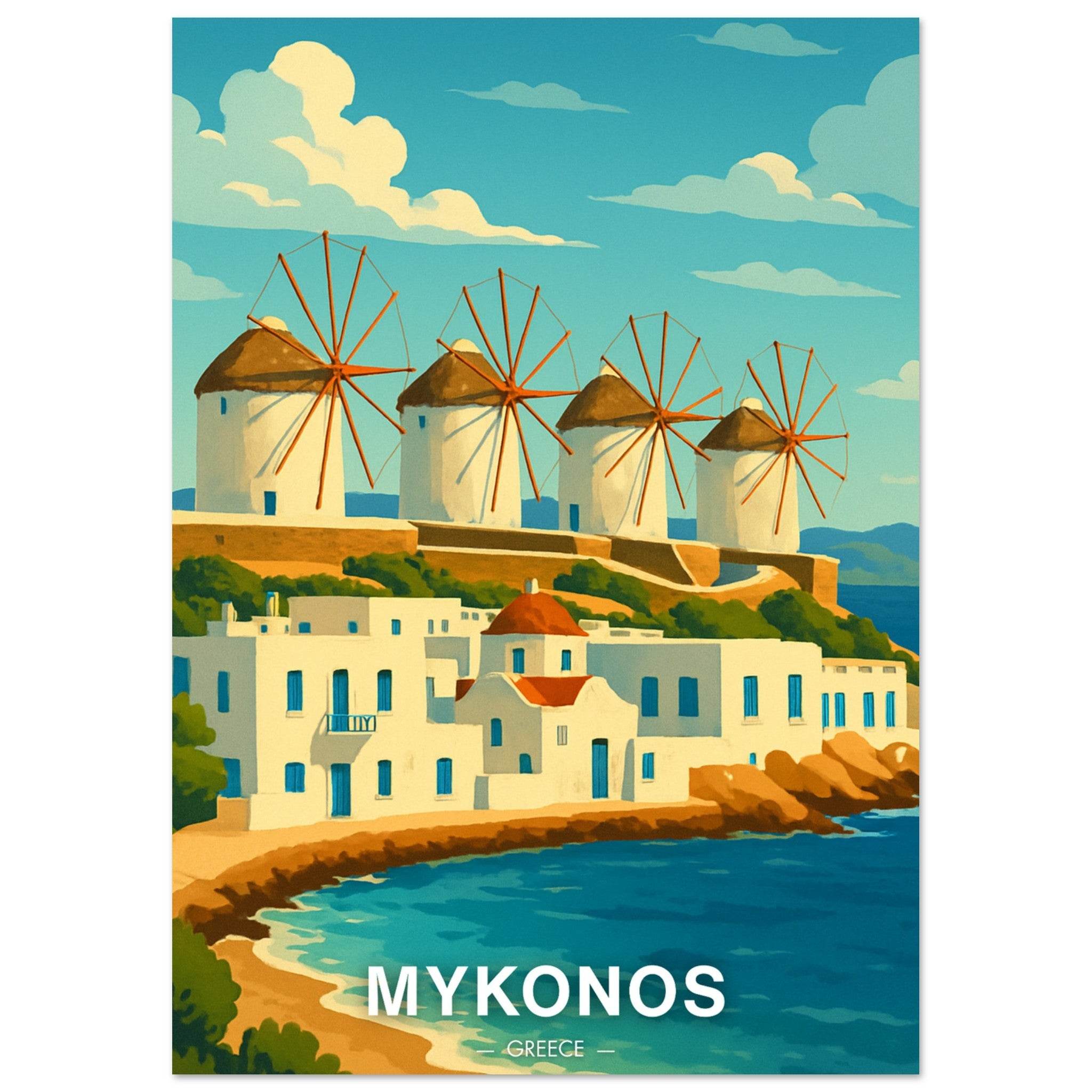 Mykonos Poster - Geoprints