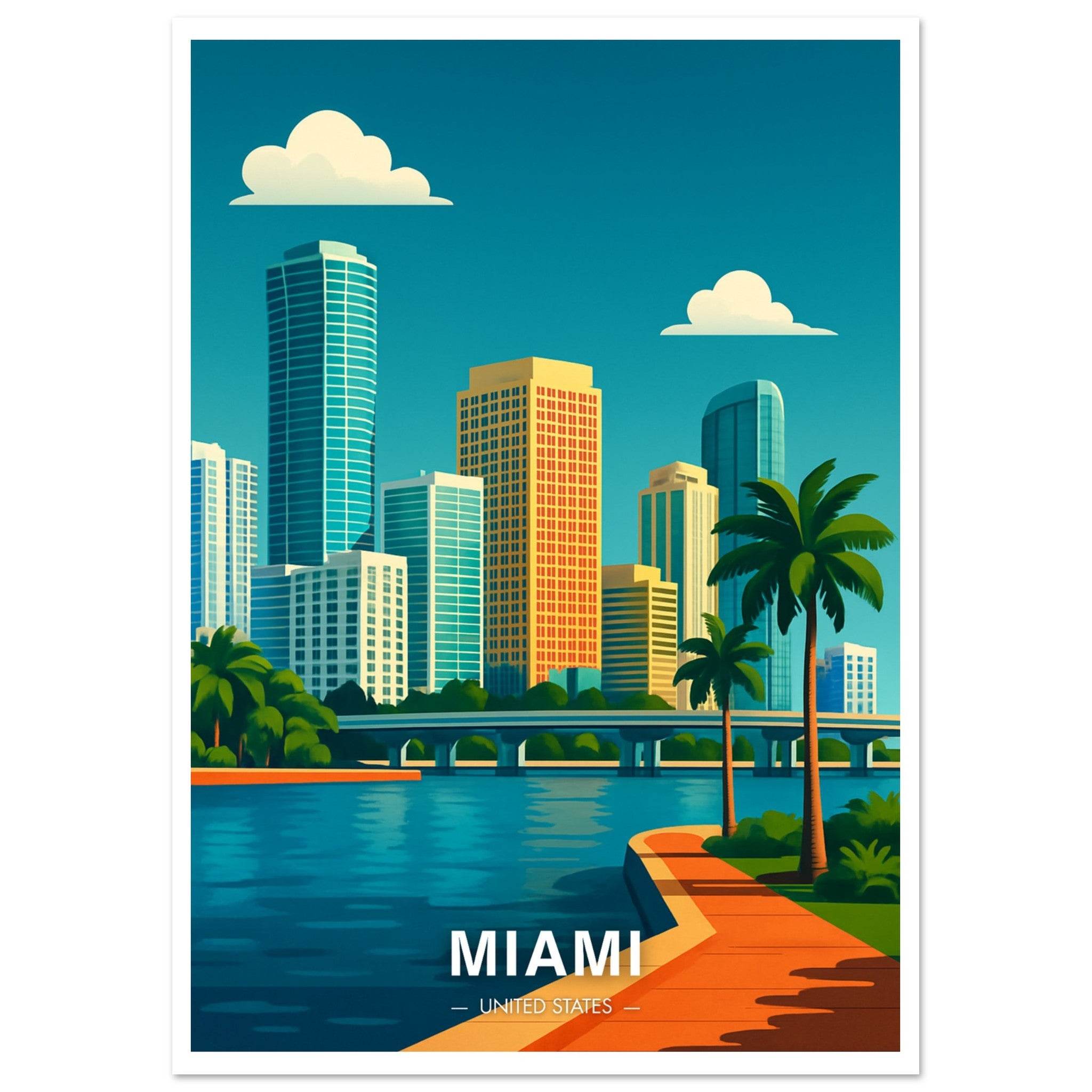 Miami Poster - Geoprints