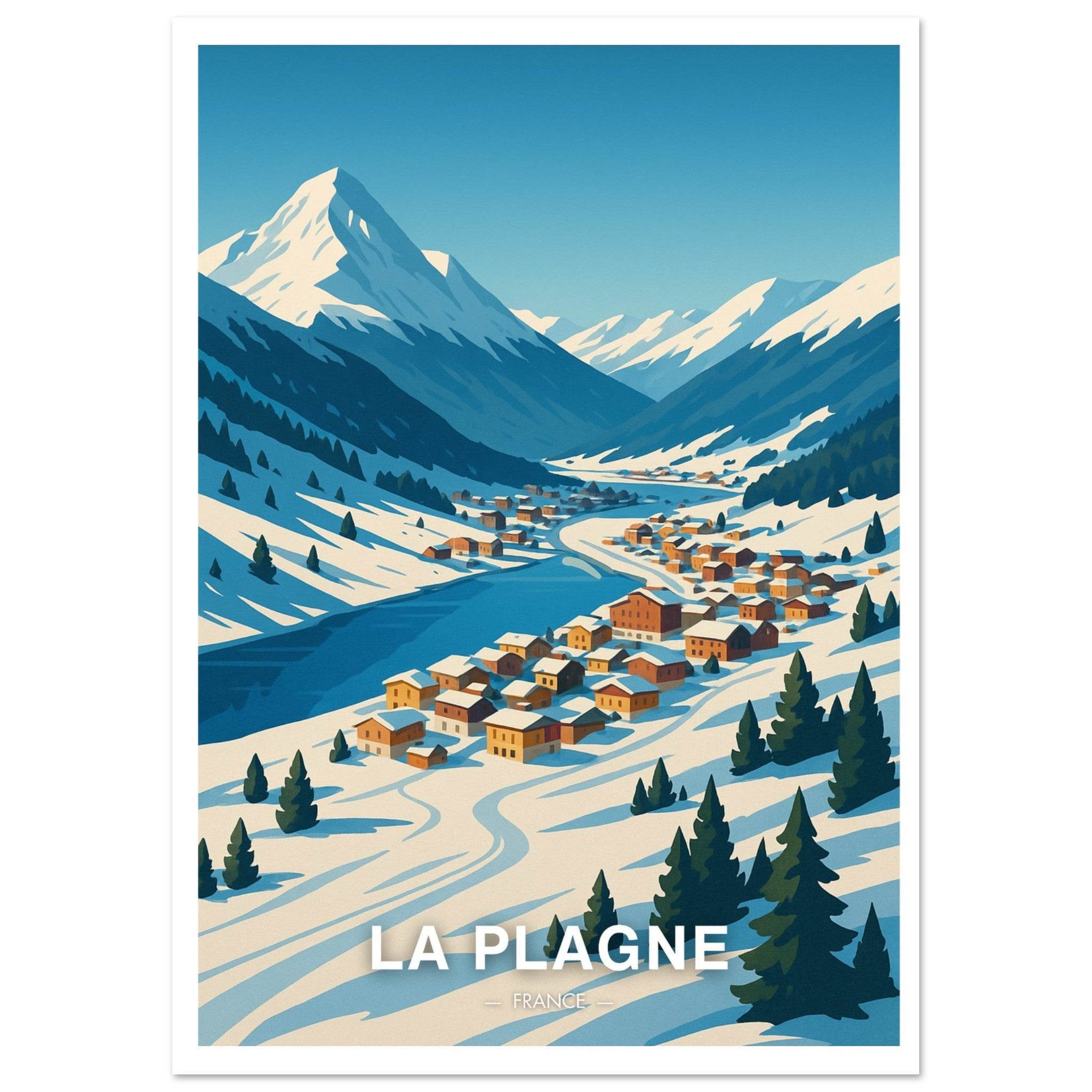 La Plagne Poster - Geoprints