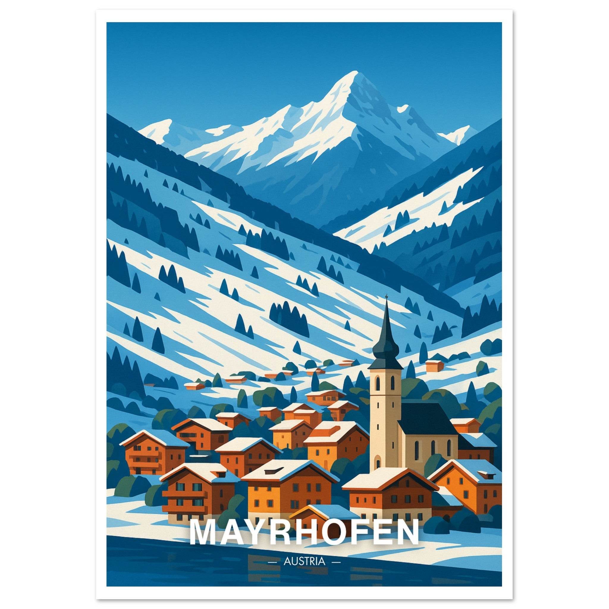 Mayrhofen Poster - Geoprints
