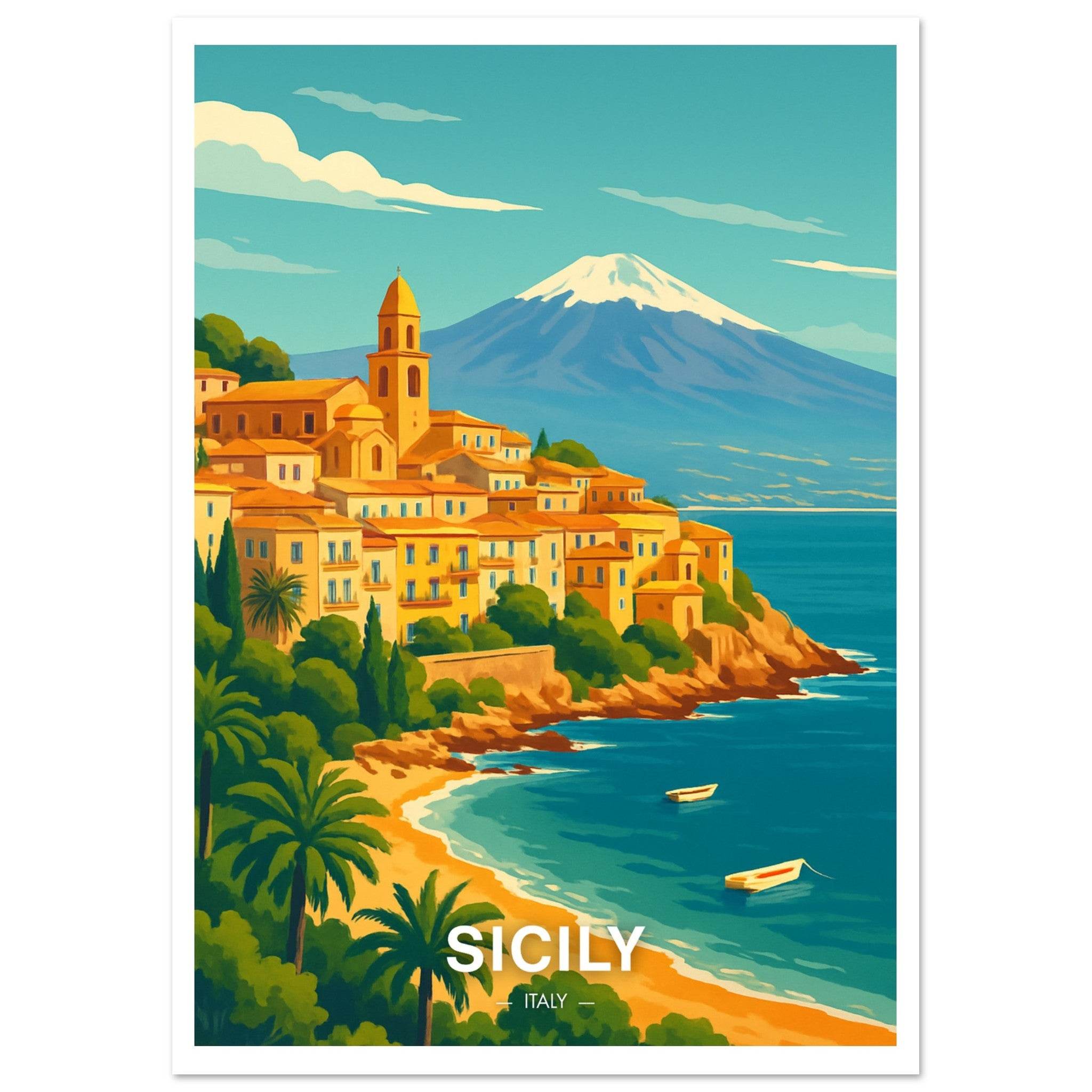 Sizilien Poster - Geoprints