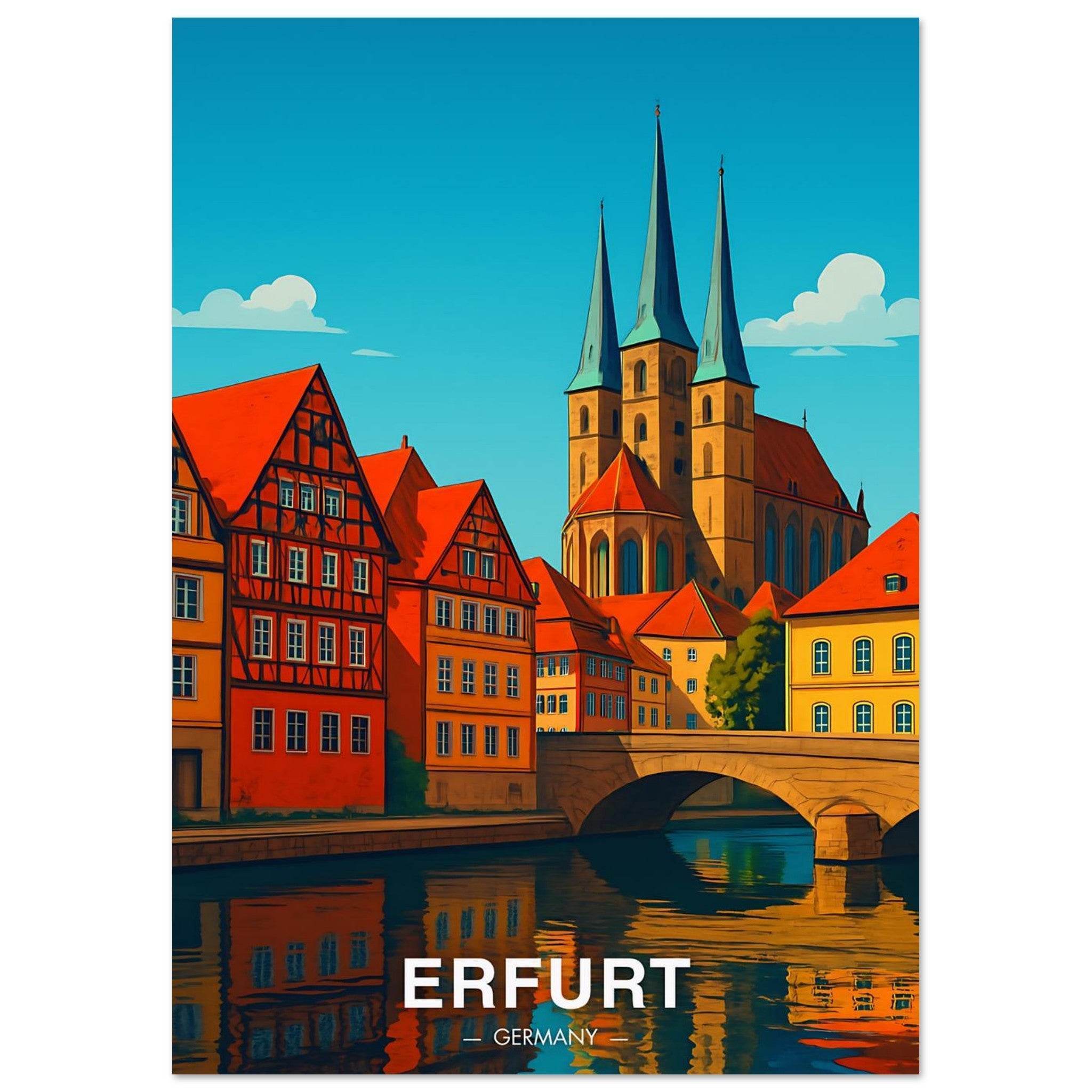 Erfurt Poster - Geoprints