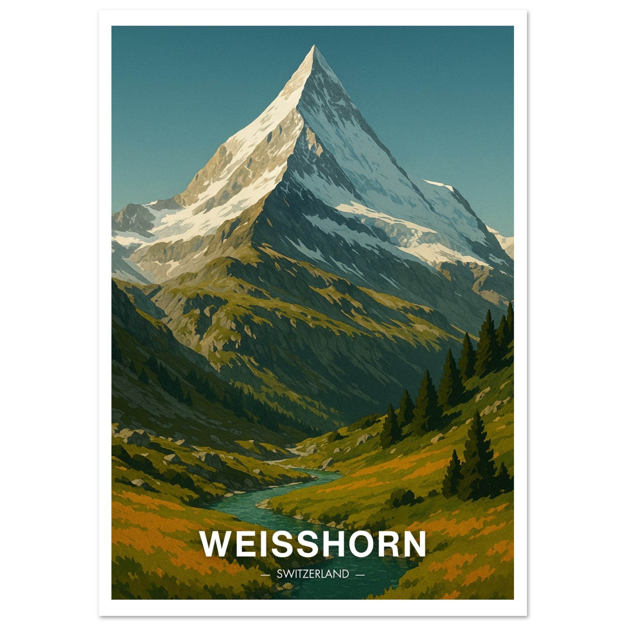 Weisshorn Poster - Geoprints