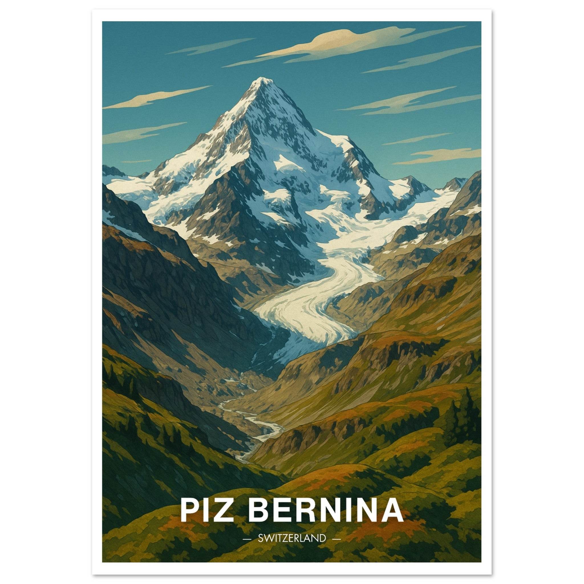 Piz Bernina Poster - Geoprints