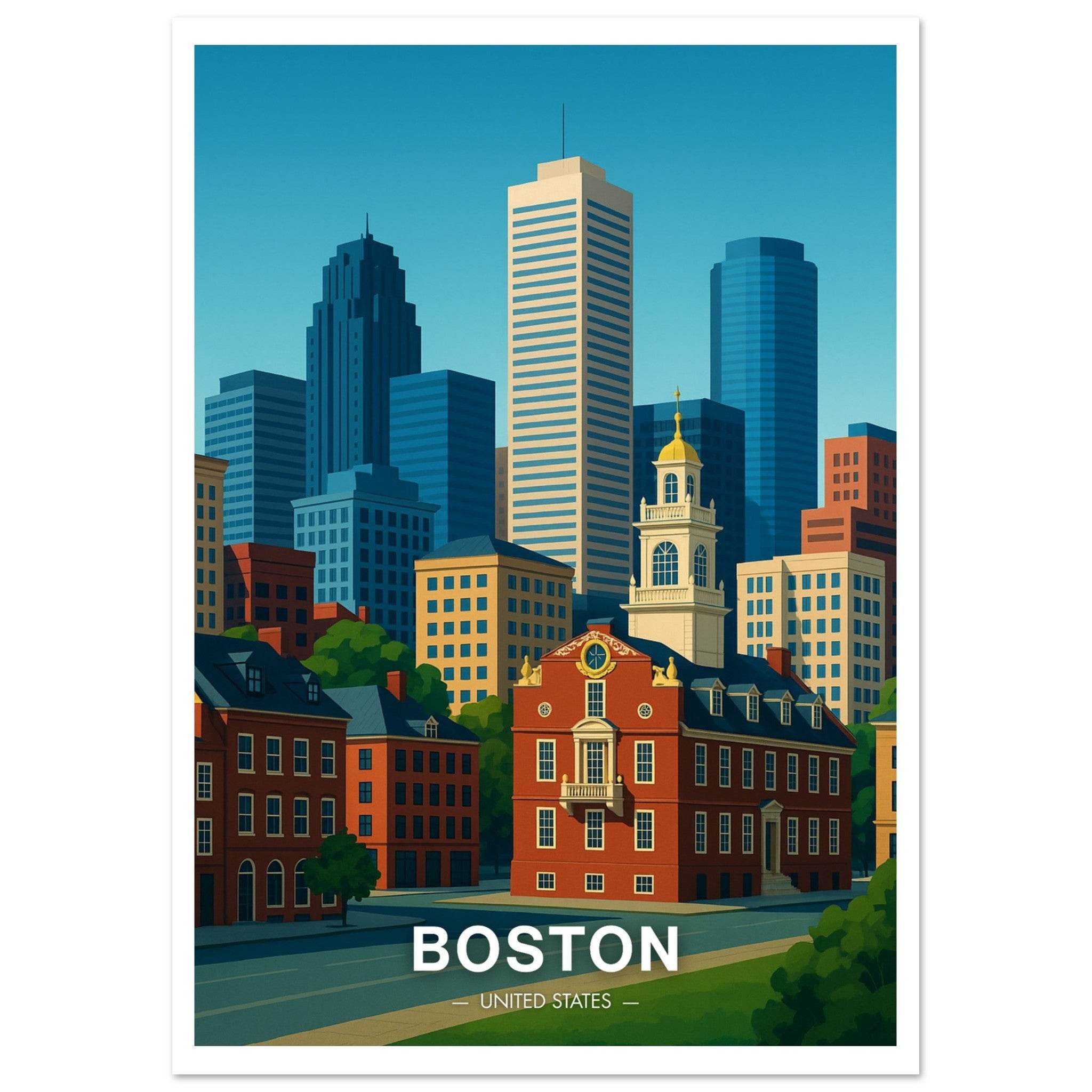 Boston Poster - Geoprints