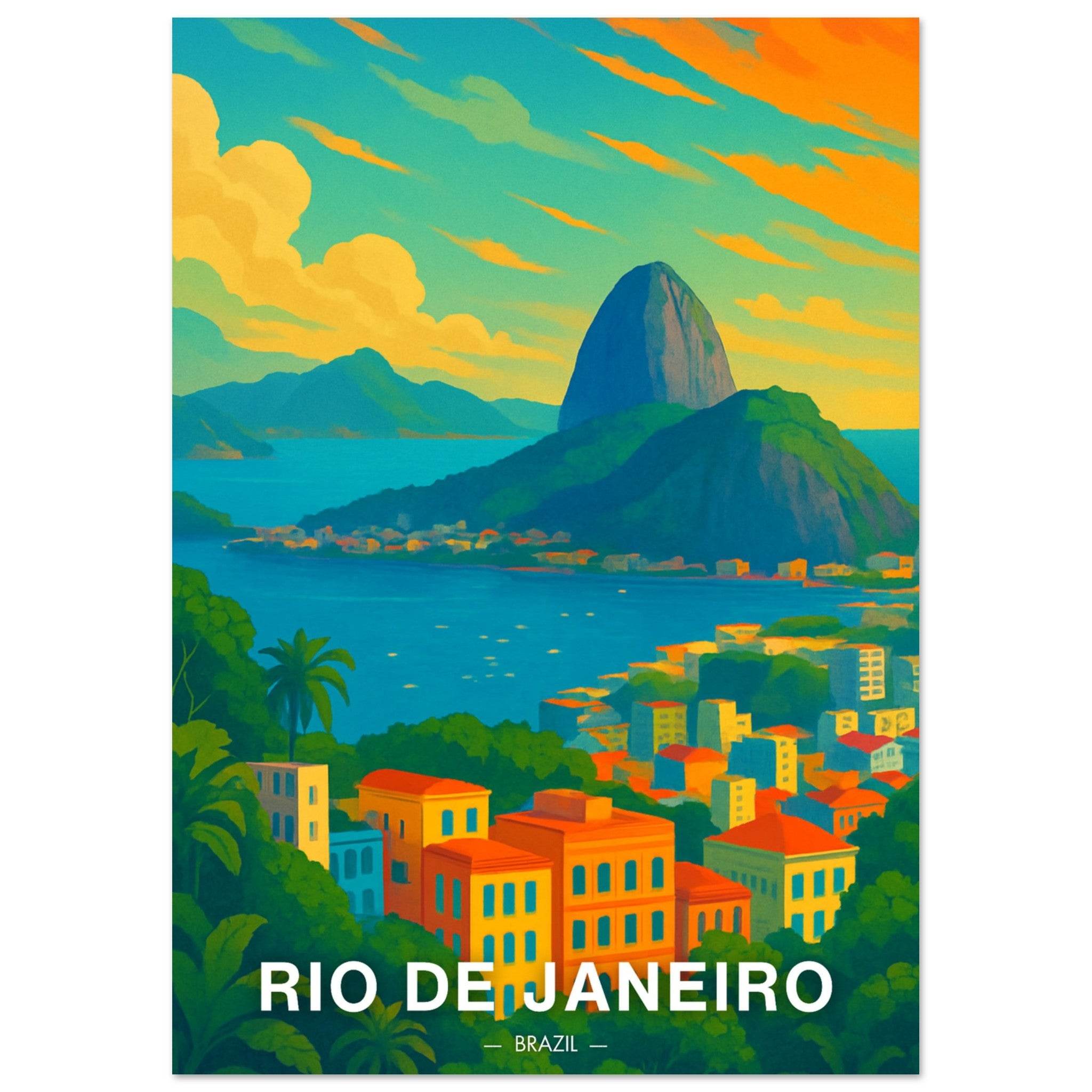 Rio De Janeiro Poster - Geoprints