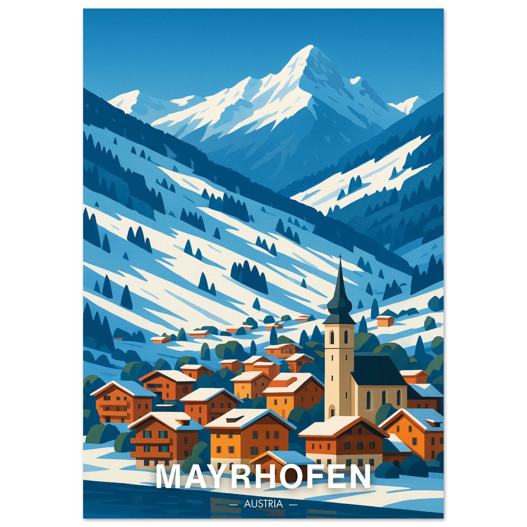 Mayrhofen Poster - Geoprints