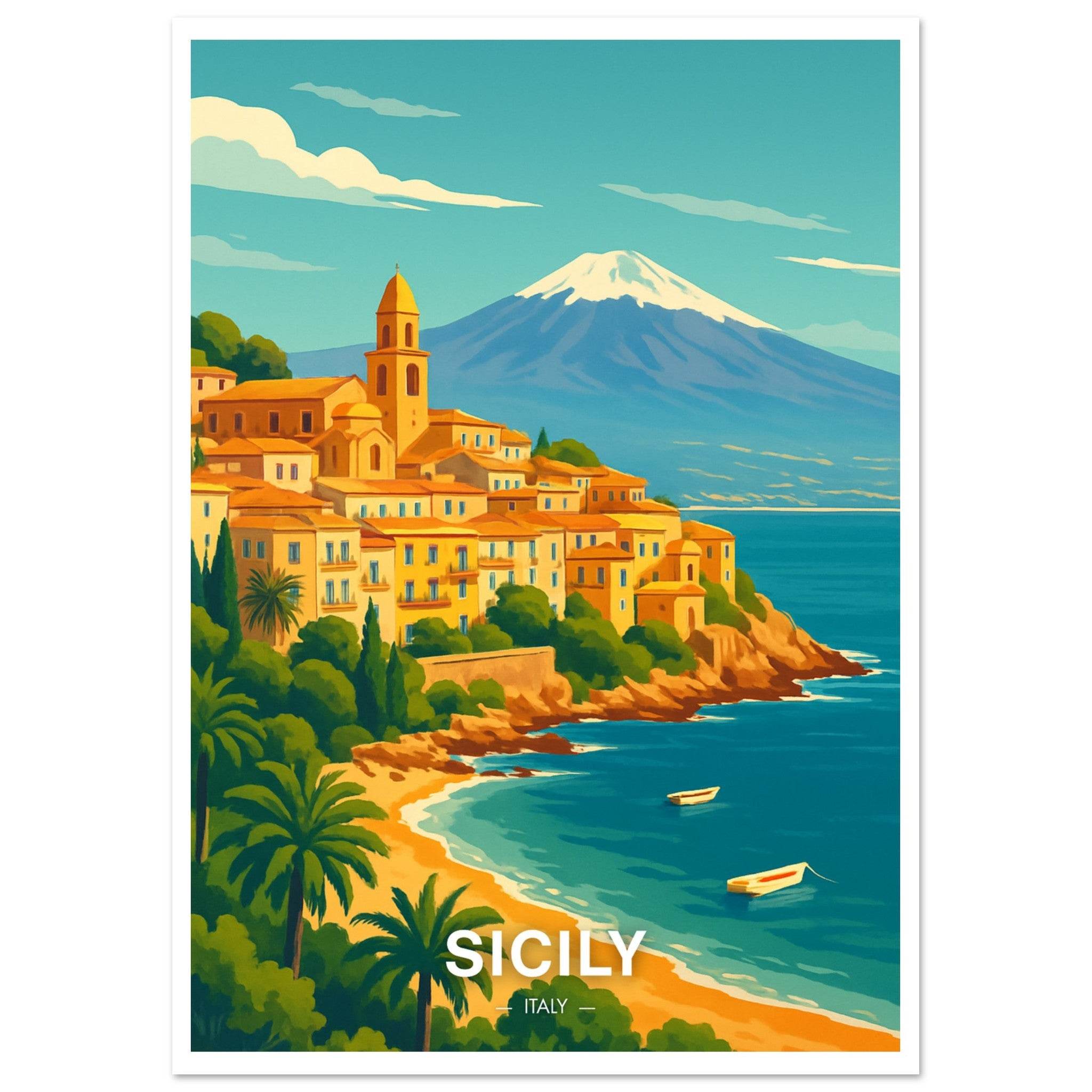 Sizilien Poster - Geoprints