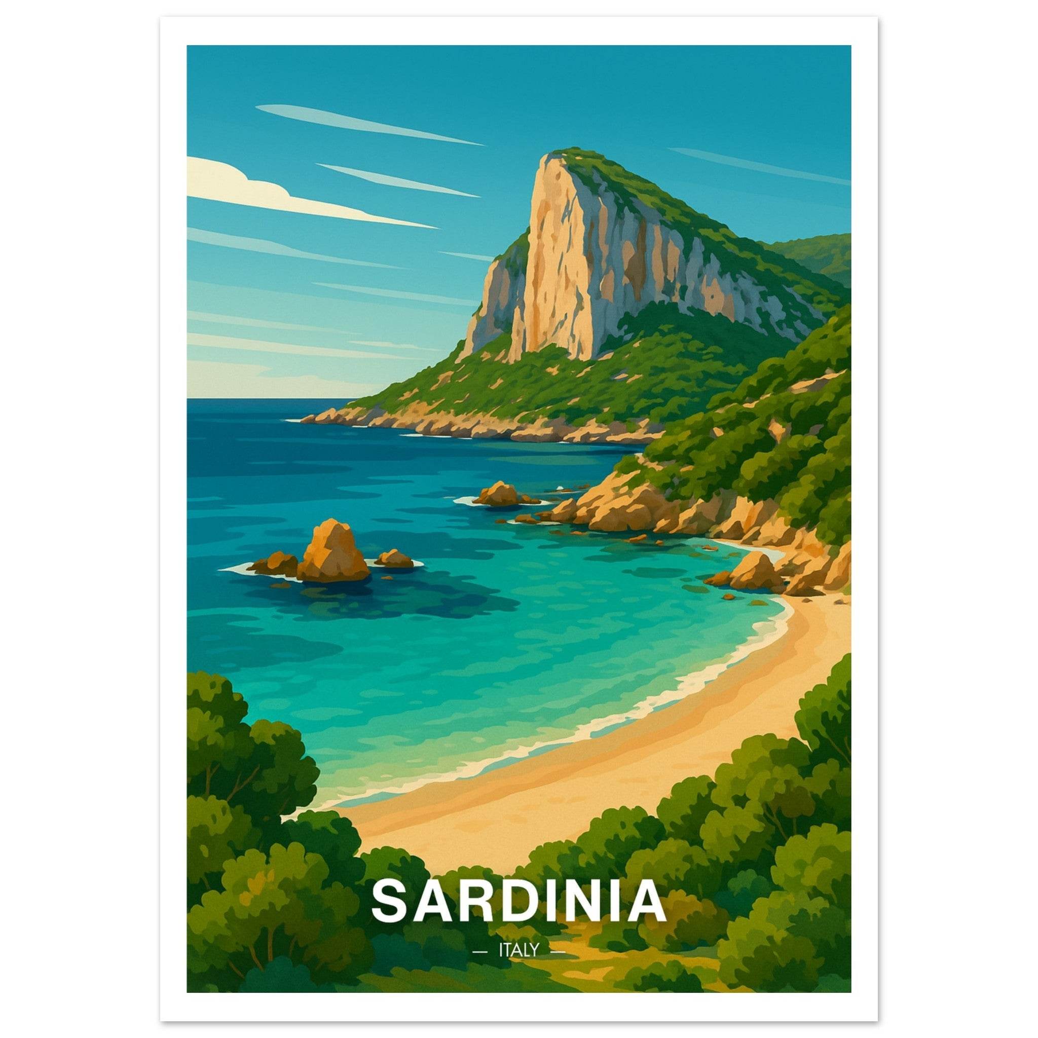 Sardinien Poster - Geoprints