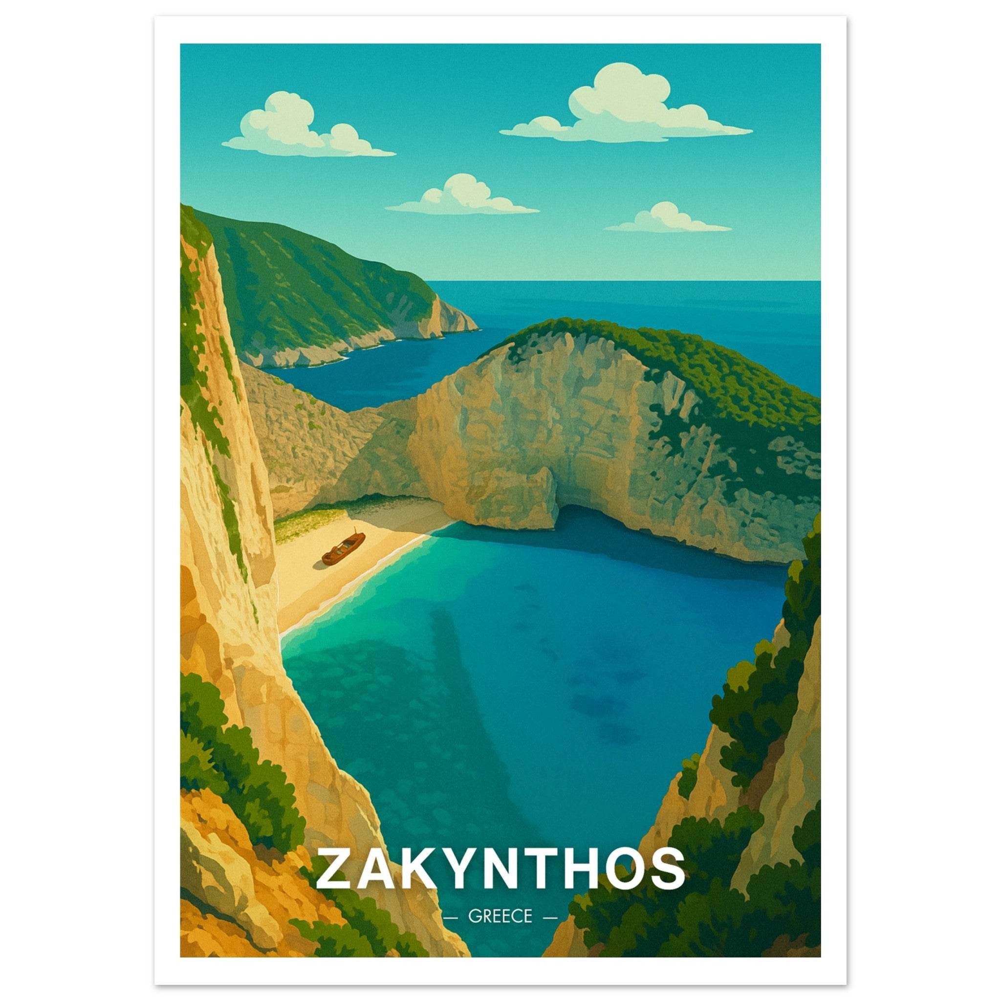 Zakynthos Poster - Geoprints