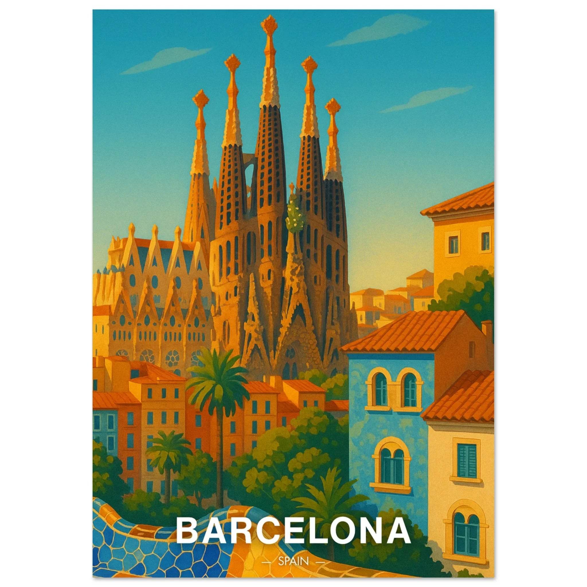 Barcelona Poster - Geoprints