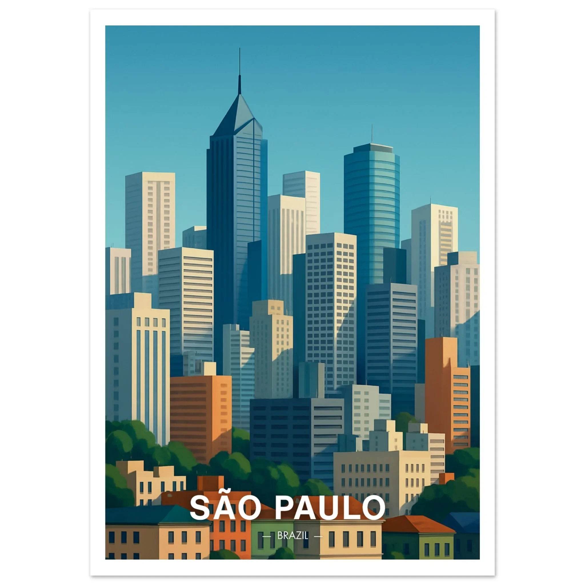 Sao Paulo Poster - Geoprints